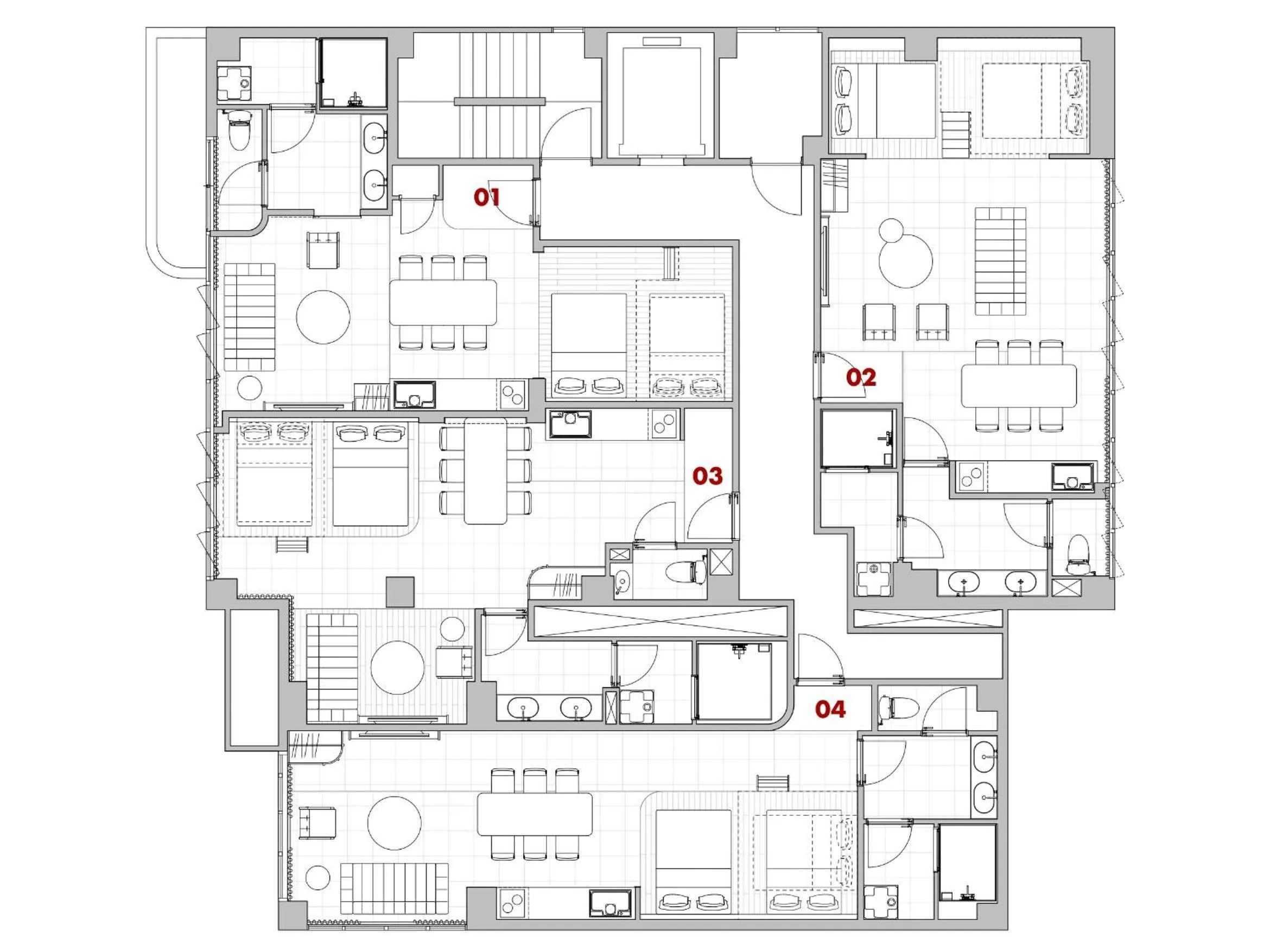 Floor plan in STITCH HOTEL Kyoto