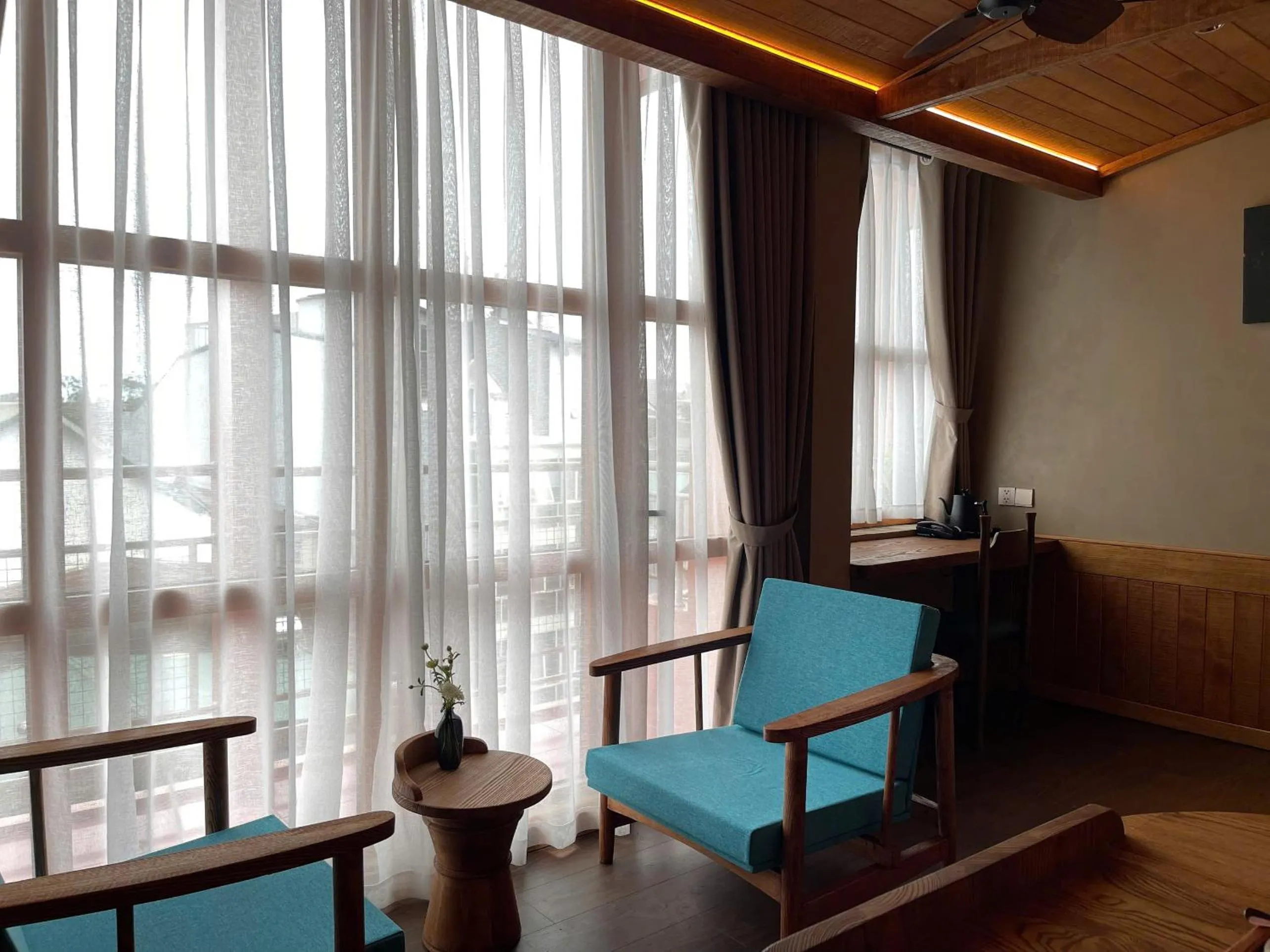 Seating area in The Pink Boutique Hotel