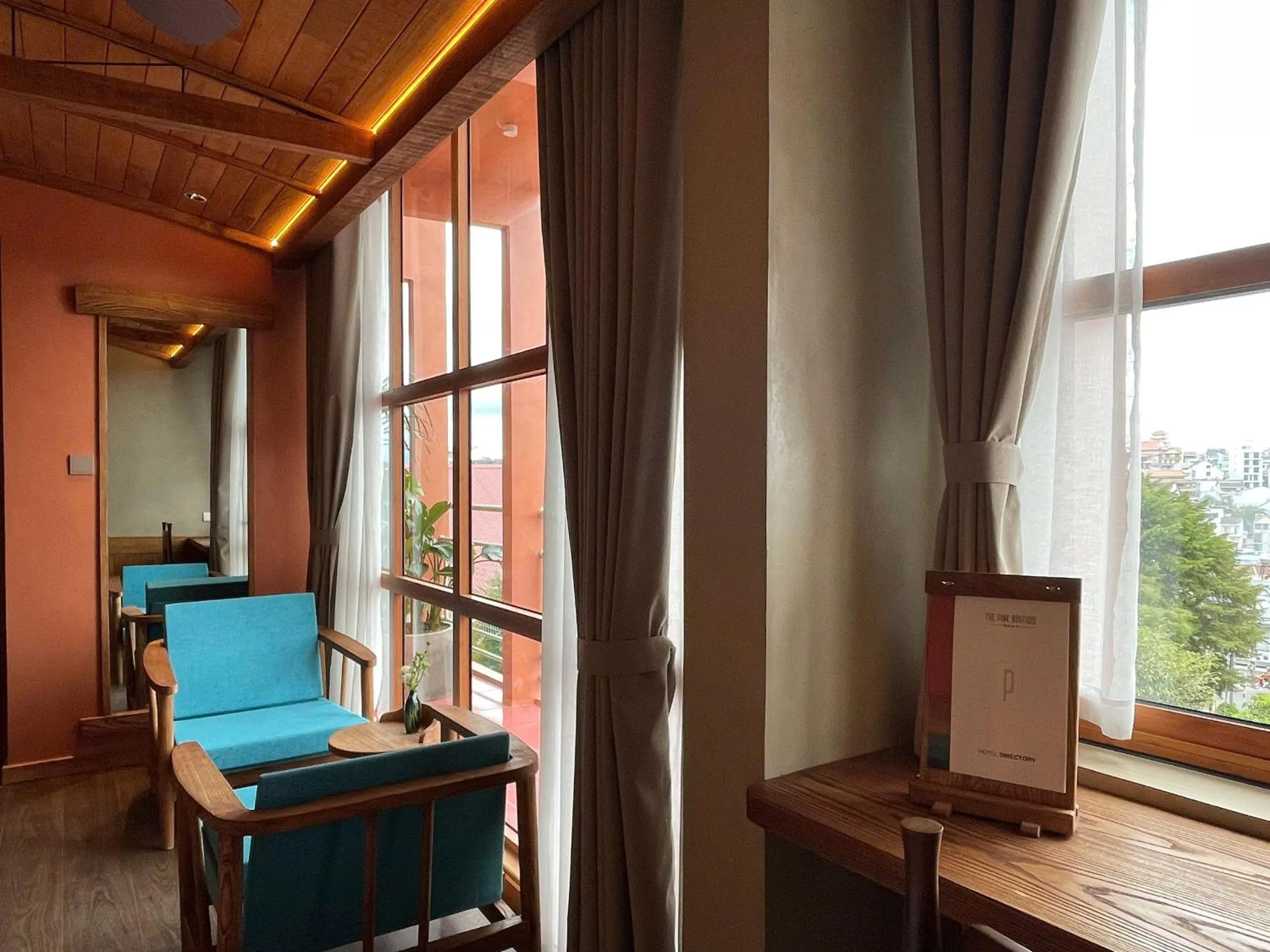 Seating area in The Pink Boutique Hotel