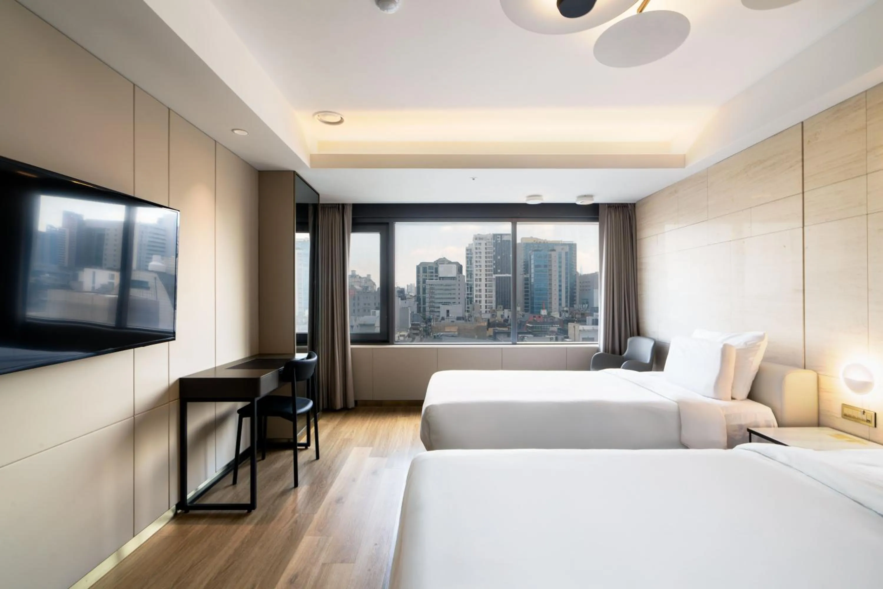 Bed in Eliena Hotel Seoul Gangnam
