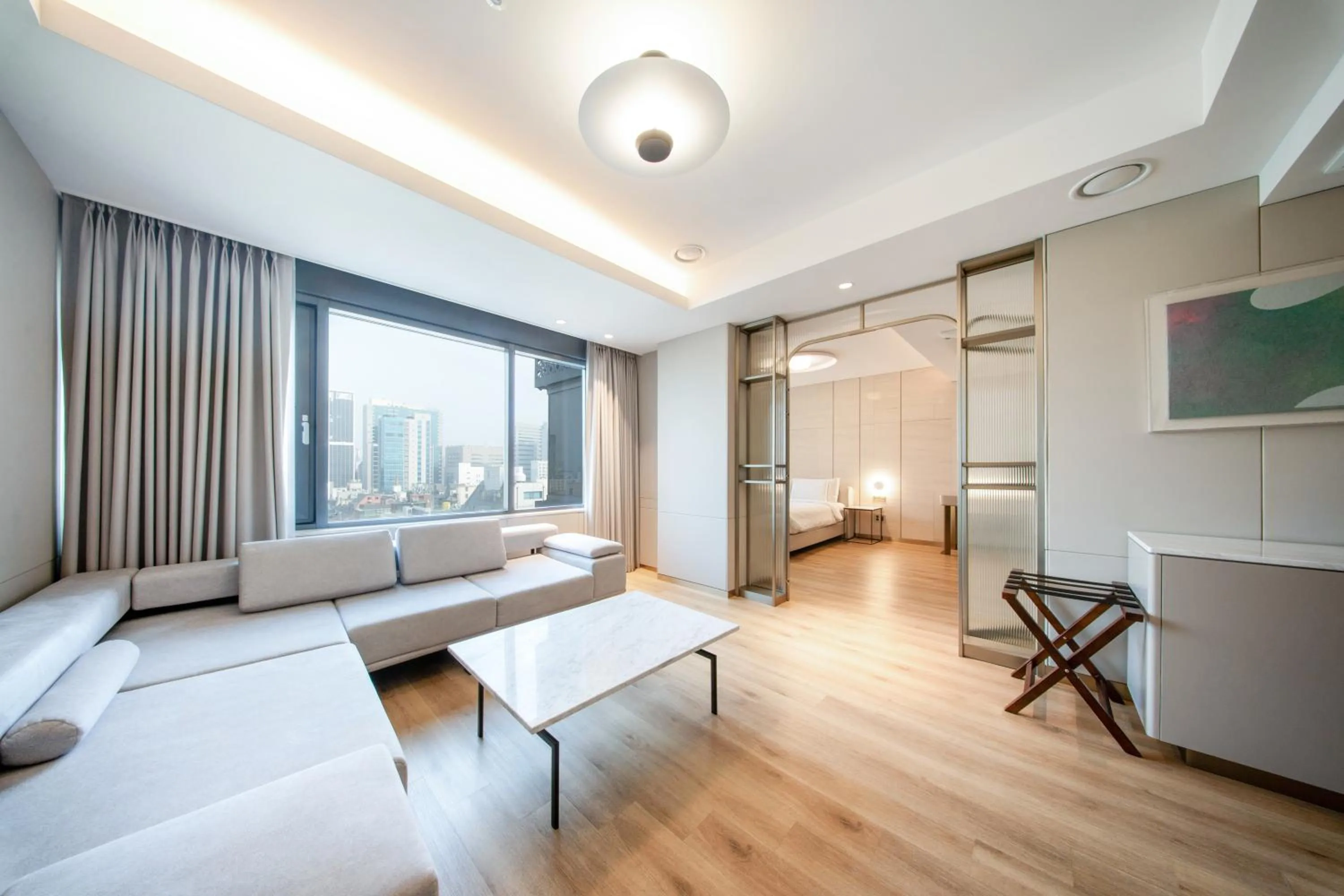 Property building, Bed in Eliena Hotel Seoul Gangnam