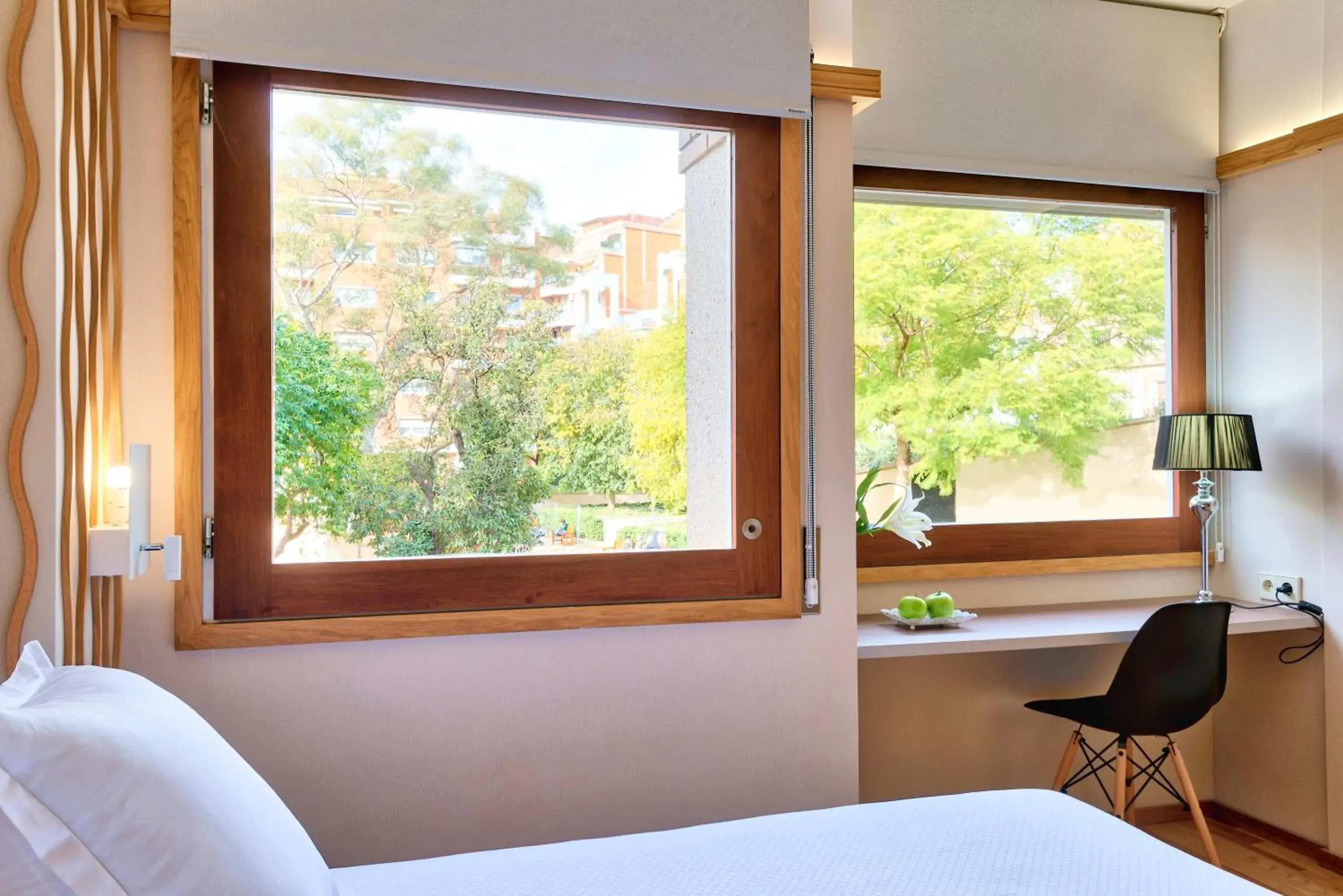 Decorative detail, Bed in Bonanova Suite Decorative detail, Bed in Bonanova Suite