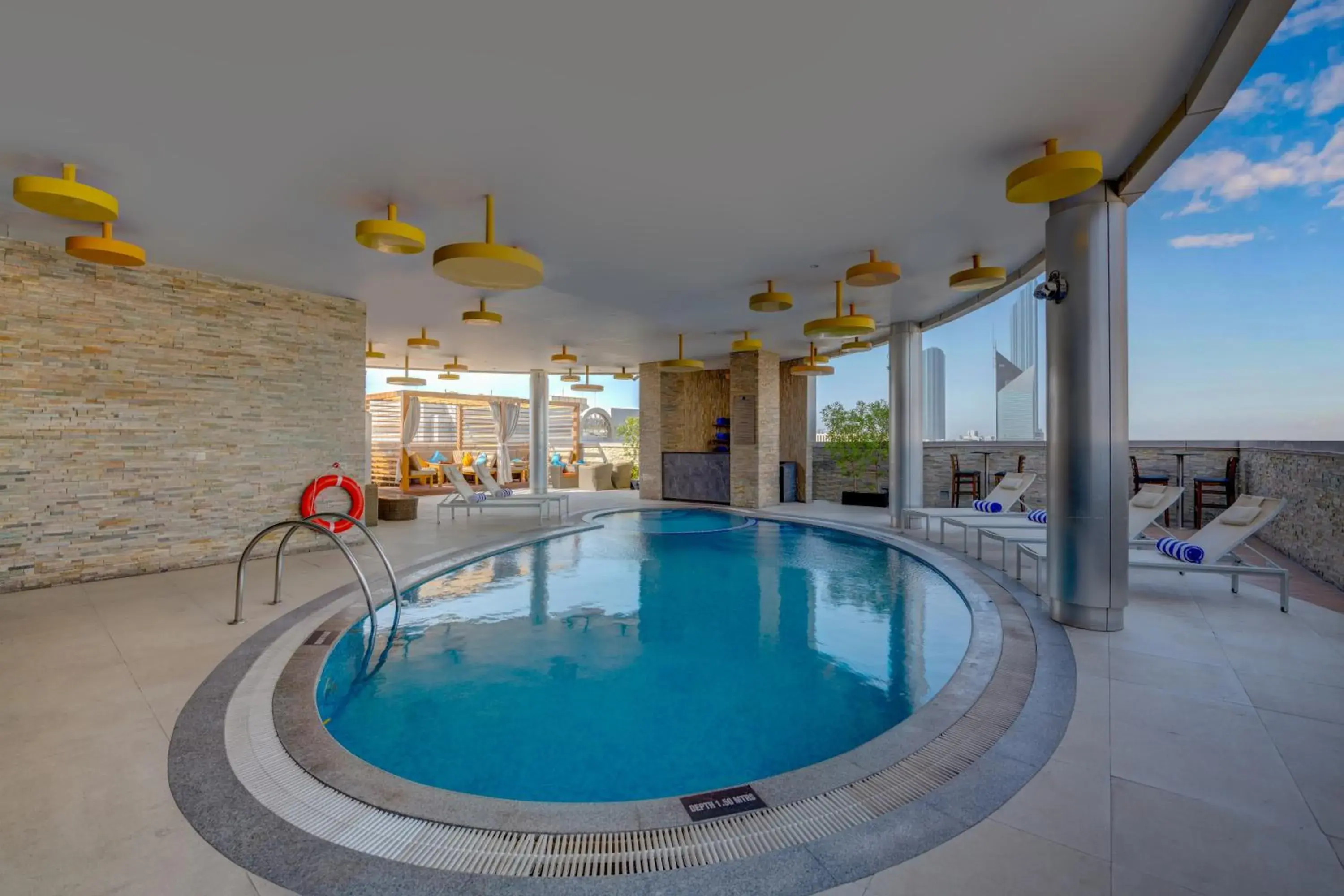 Swimming pool in TRYP by Wyndham Abu Dhabi City Center Swimming pool in TRYP by Wyndham Abu Dhabi City Center