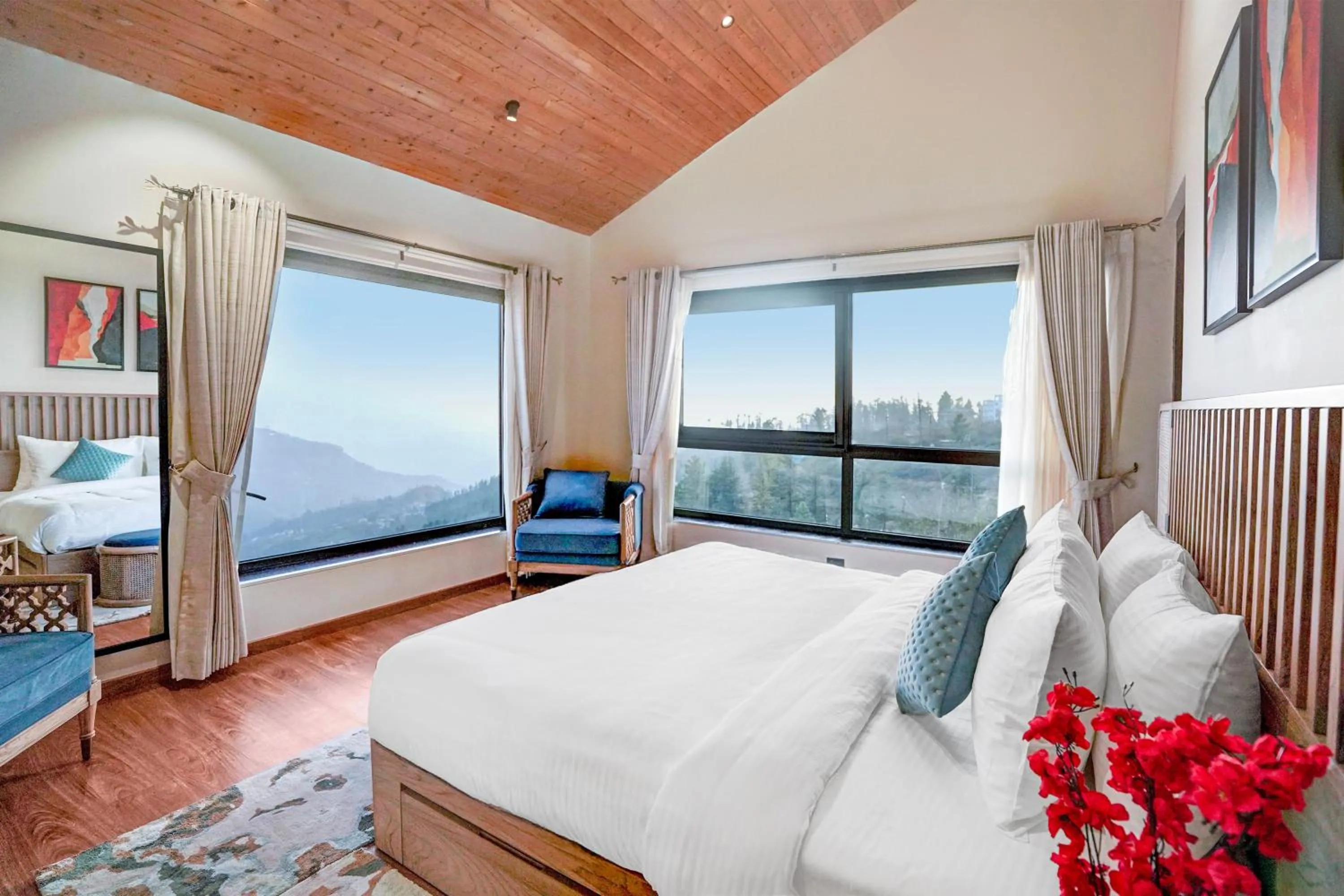 Bedroom, Bed in Sunday by CheckIn Premium 5 BHK Villa Mihika, Shimla