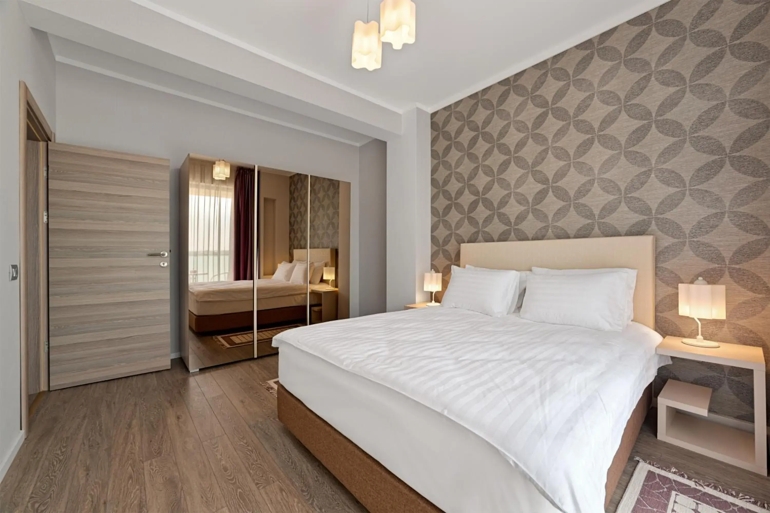 Bedroom, Bed in Tomis Garden Apartments Mamaia Bedroom, Bed in Tomis Garden Apartments Mamaia