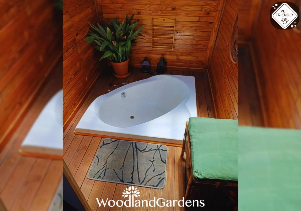 Seating area in Woodland Gardens Self catering Pet Friendly Lodge