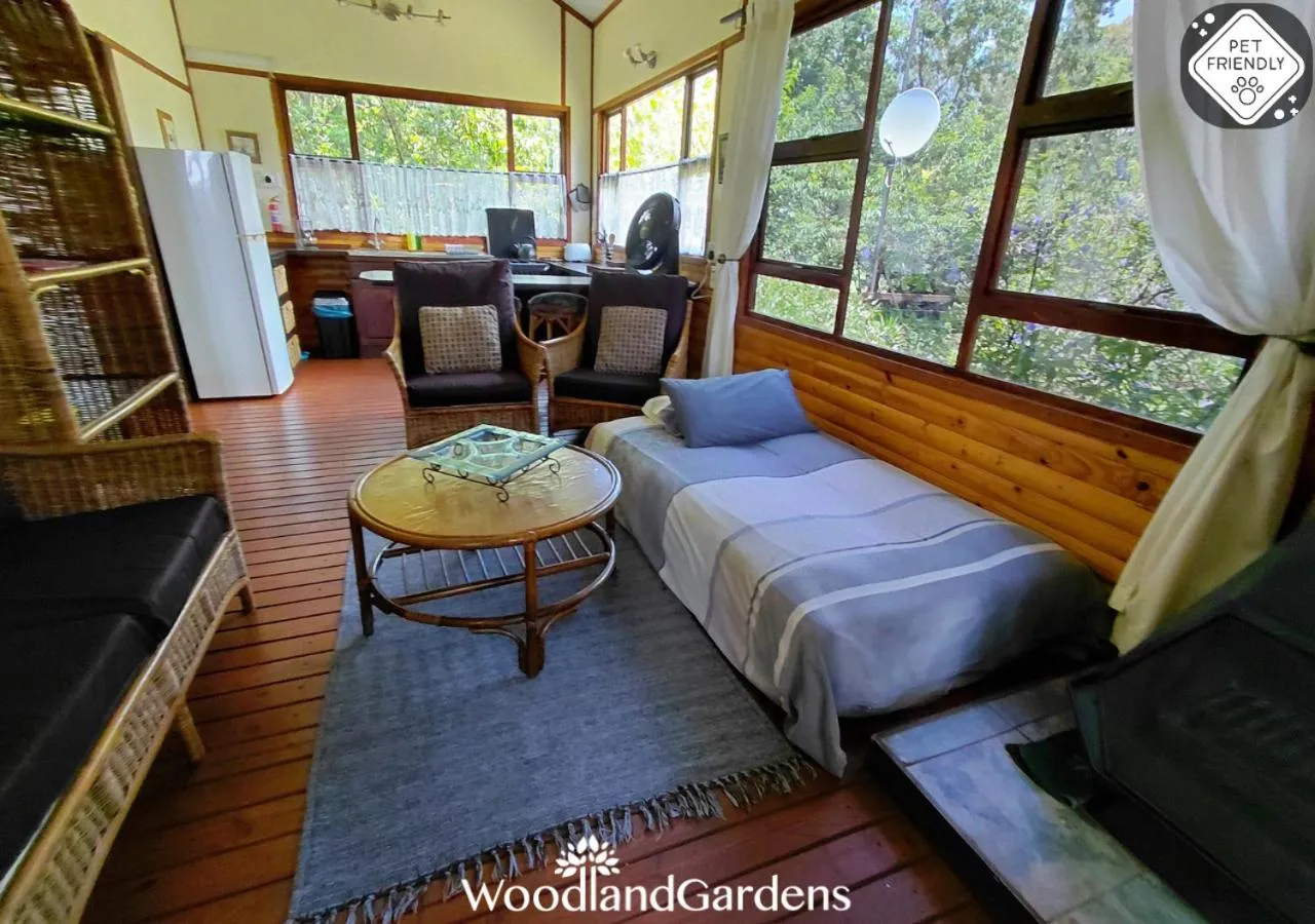 Bed in Woodland Gardens Self catering Pet Friendly Lodge