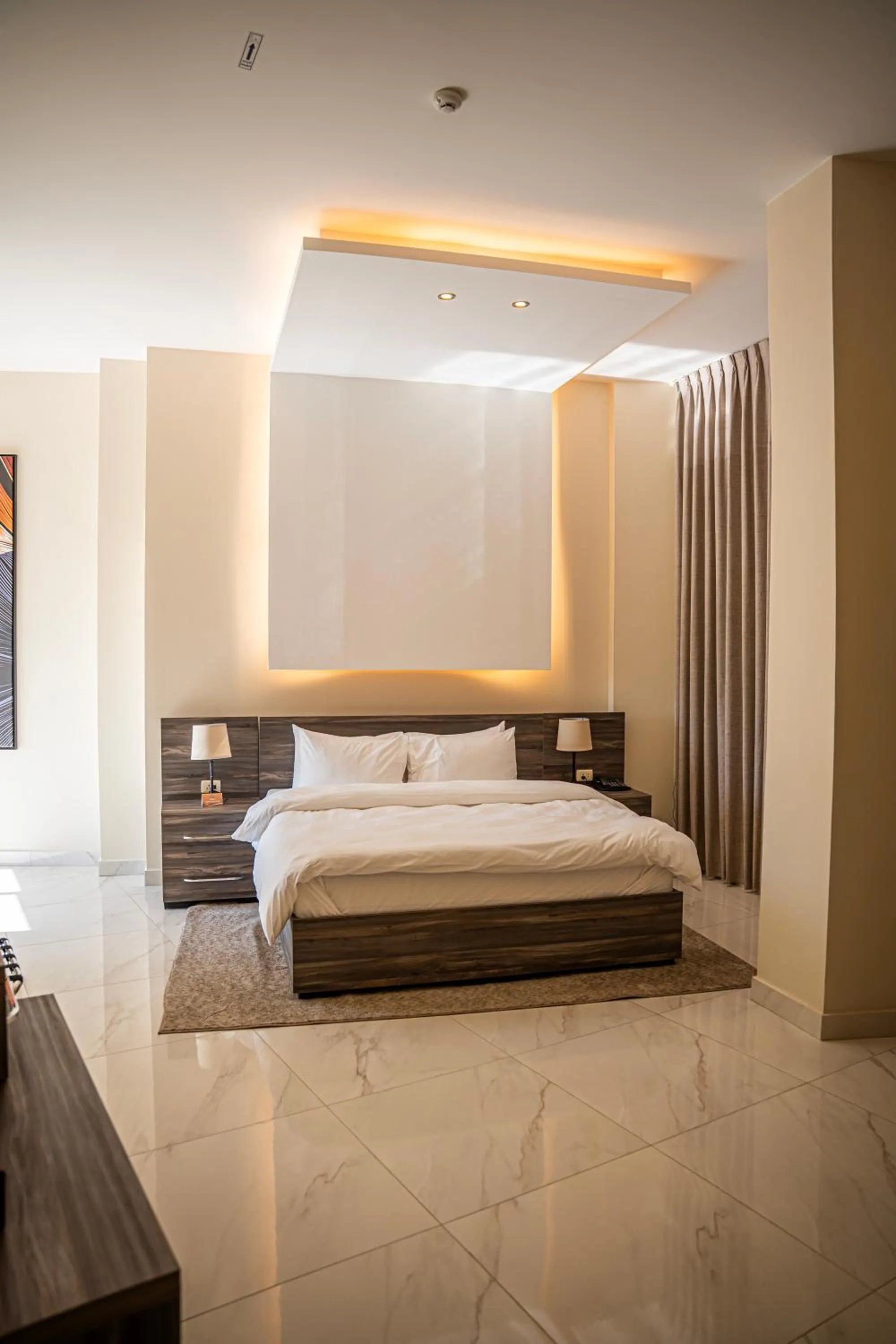 Bed in Sukoon Hotel Amman