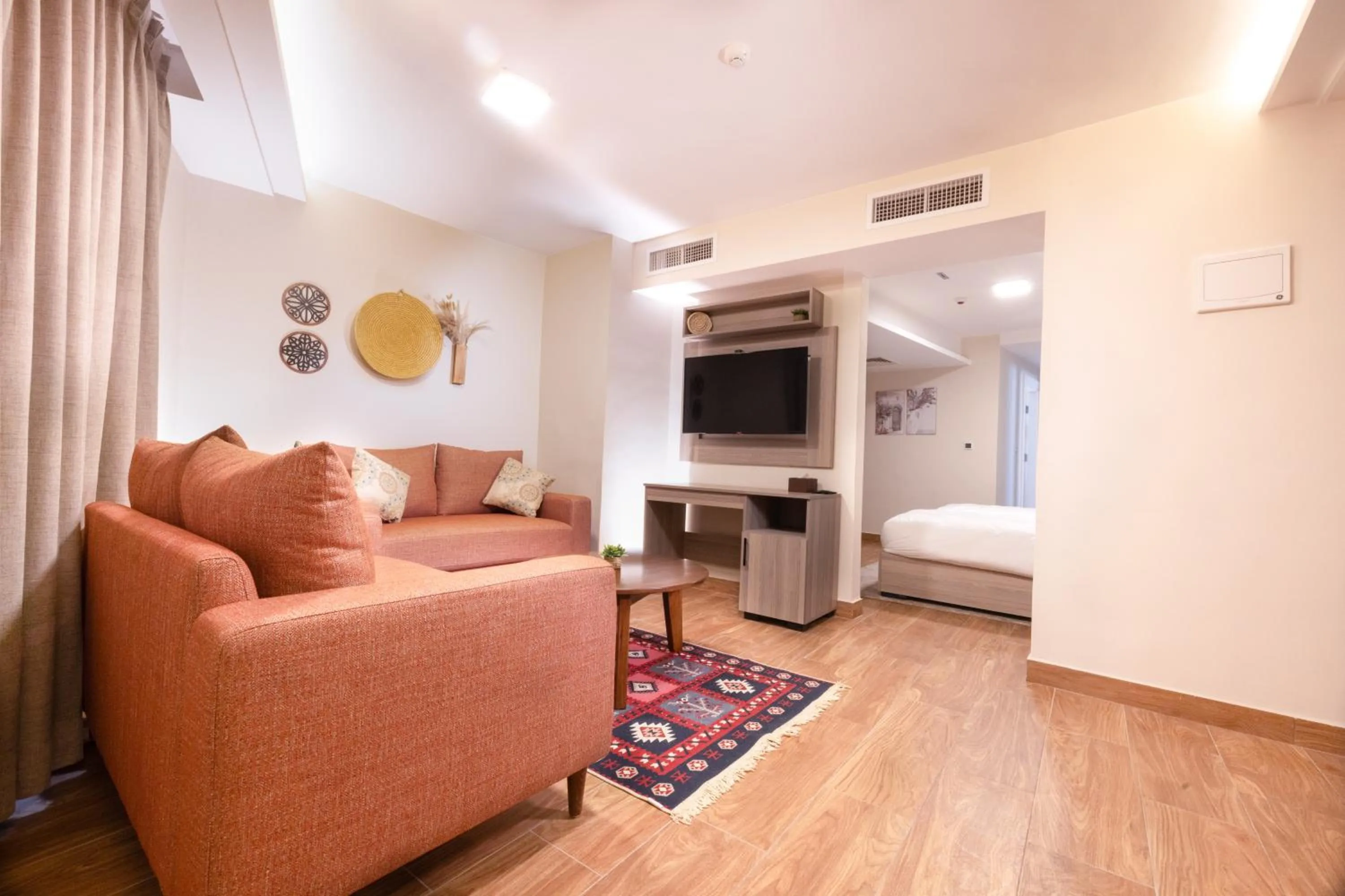 Bed in Sukoon Hotel Amman