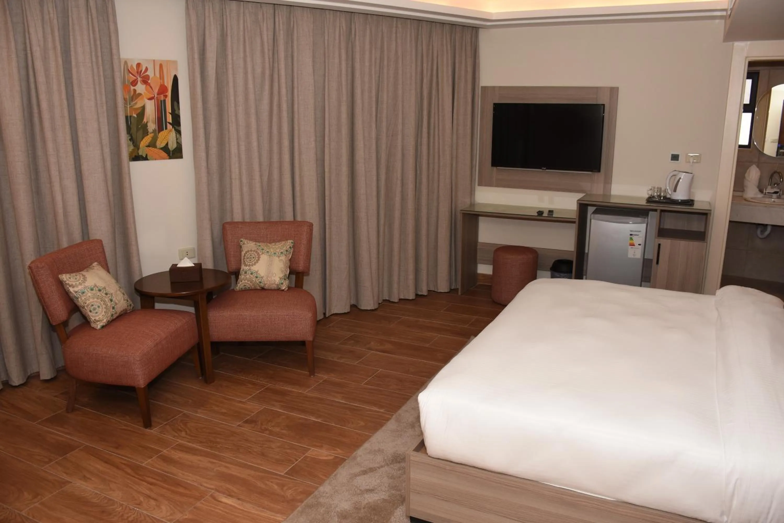 Bed in Sukoon Hotel Amman