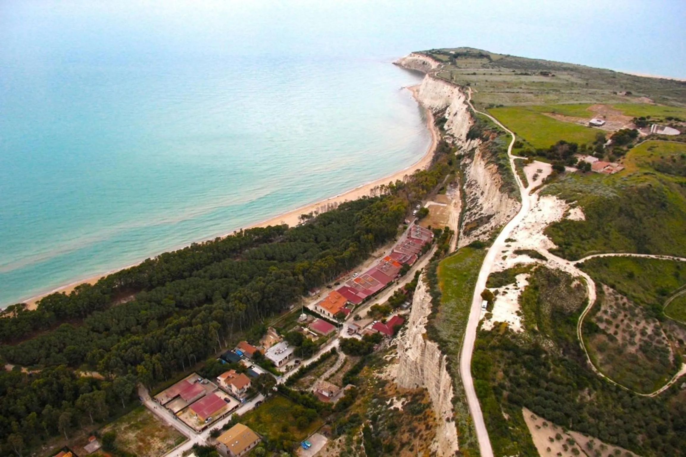 Bird's eye view in Eraclea Minoa Village