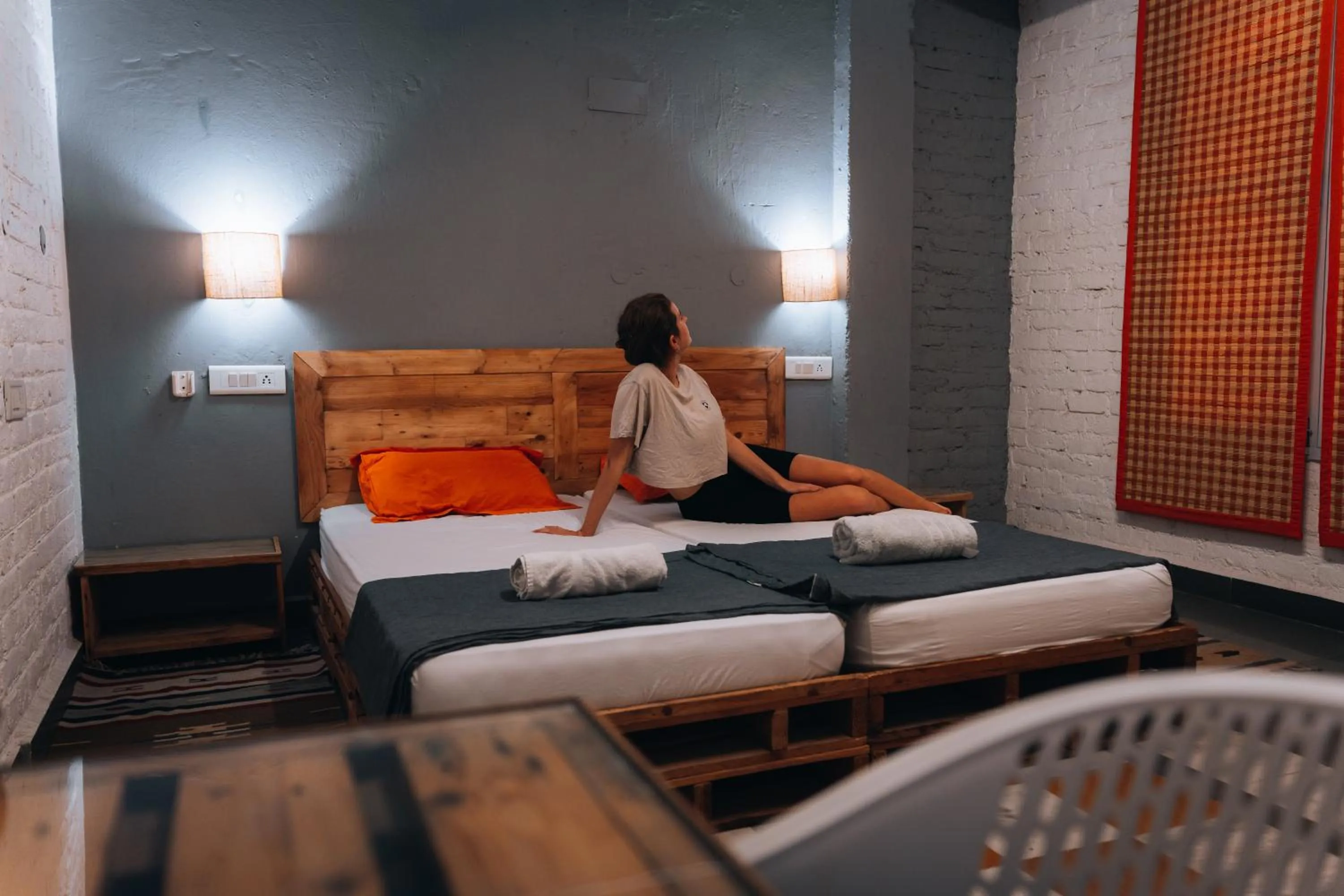 Bed in JHouse near Bhikaji