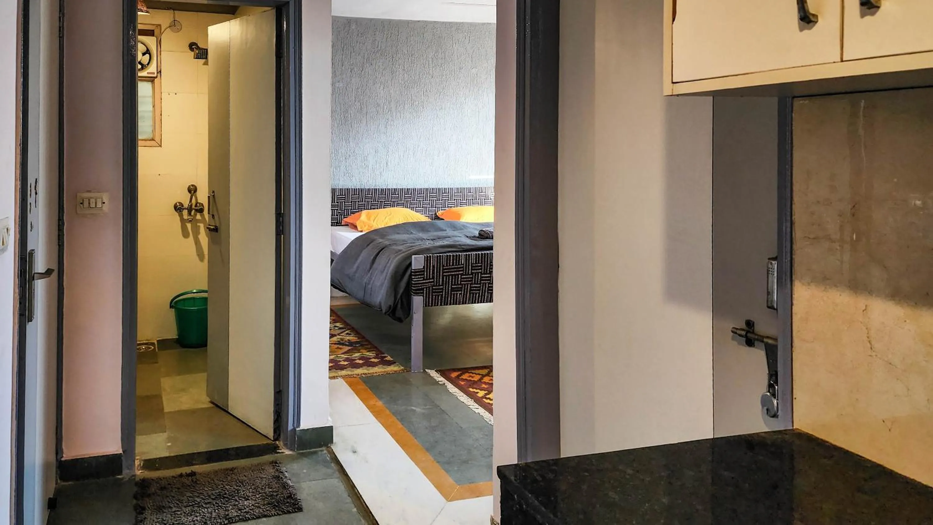 Bed in JHouse near Bhikaji