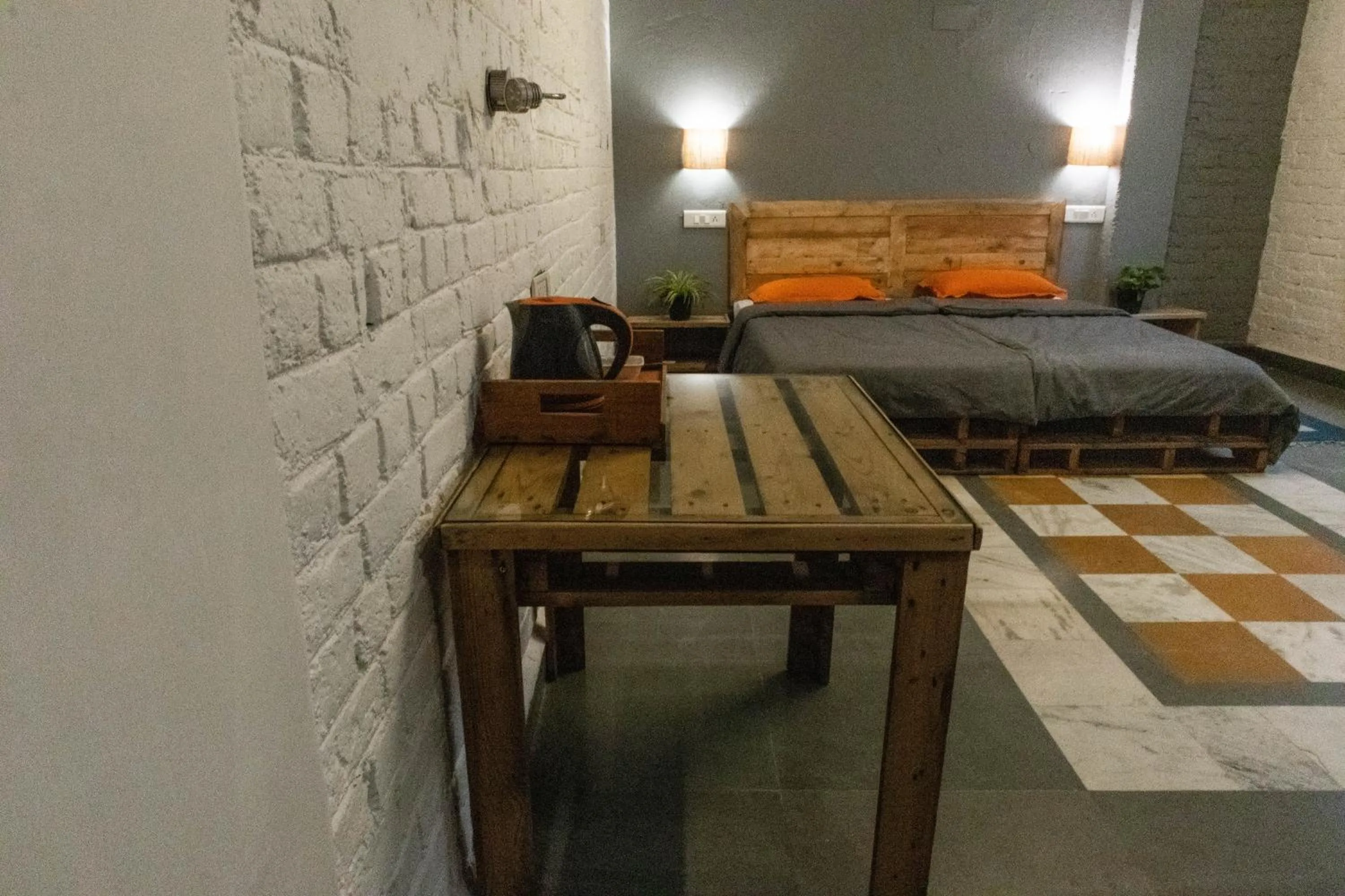 Bed in JHouse near Bhikaji