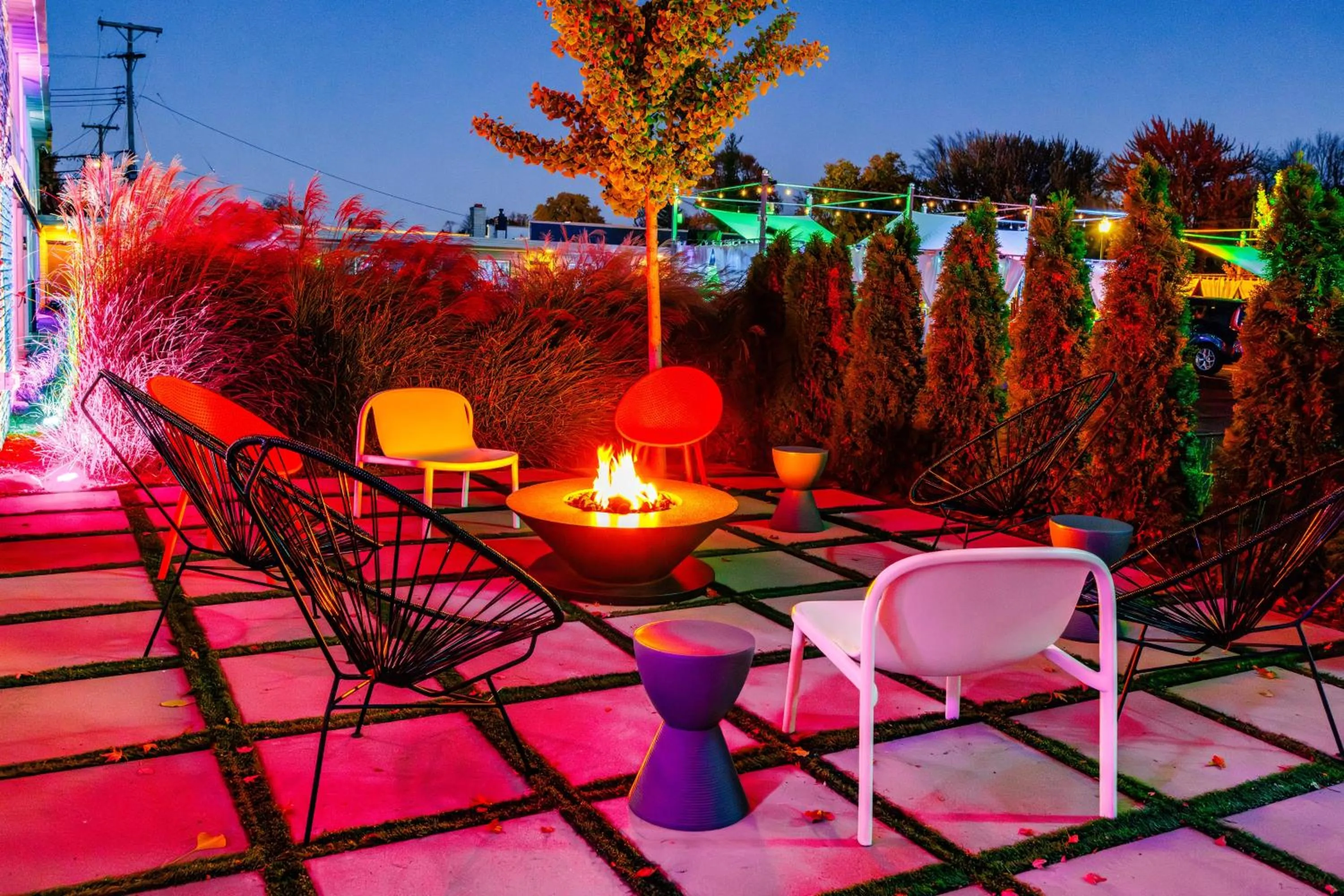 fireplace in Hotel Royal Oak