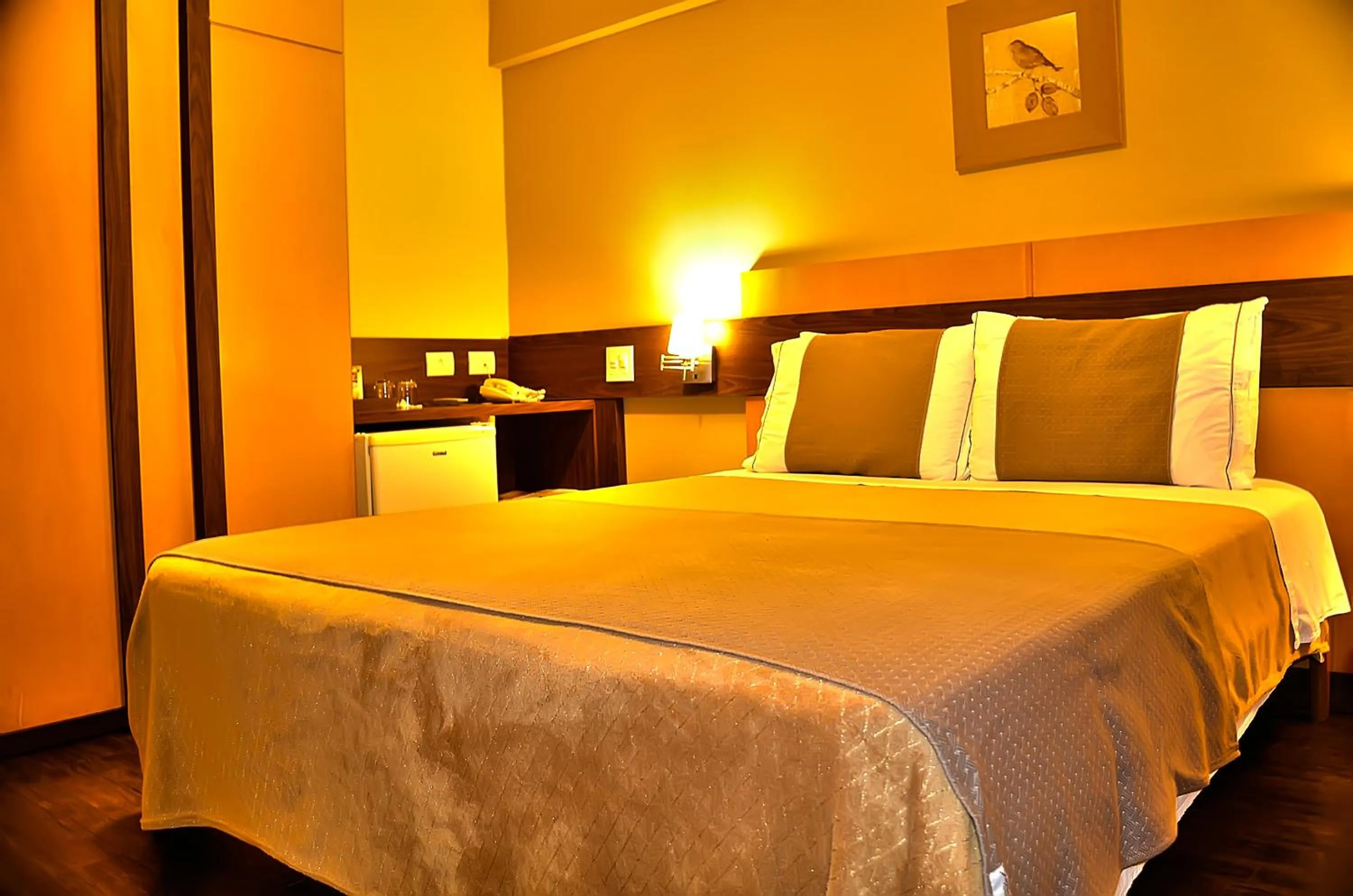 Bed in Gran Continental Hotel Taubaté