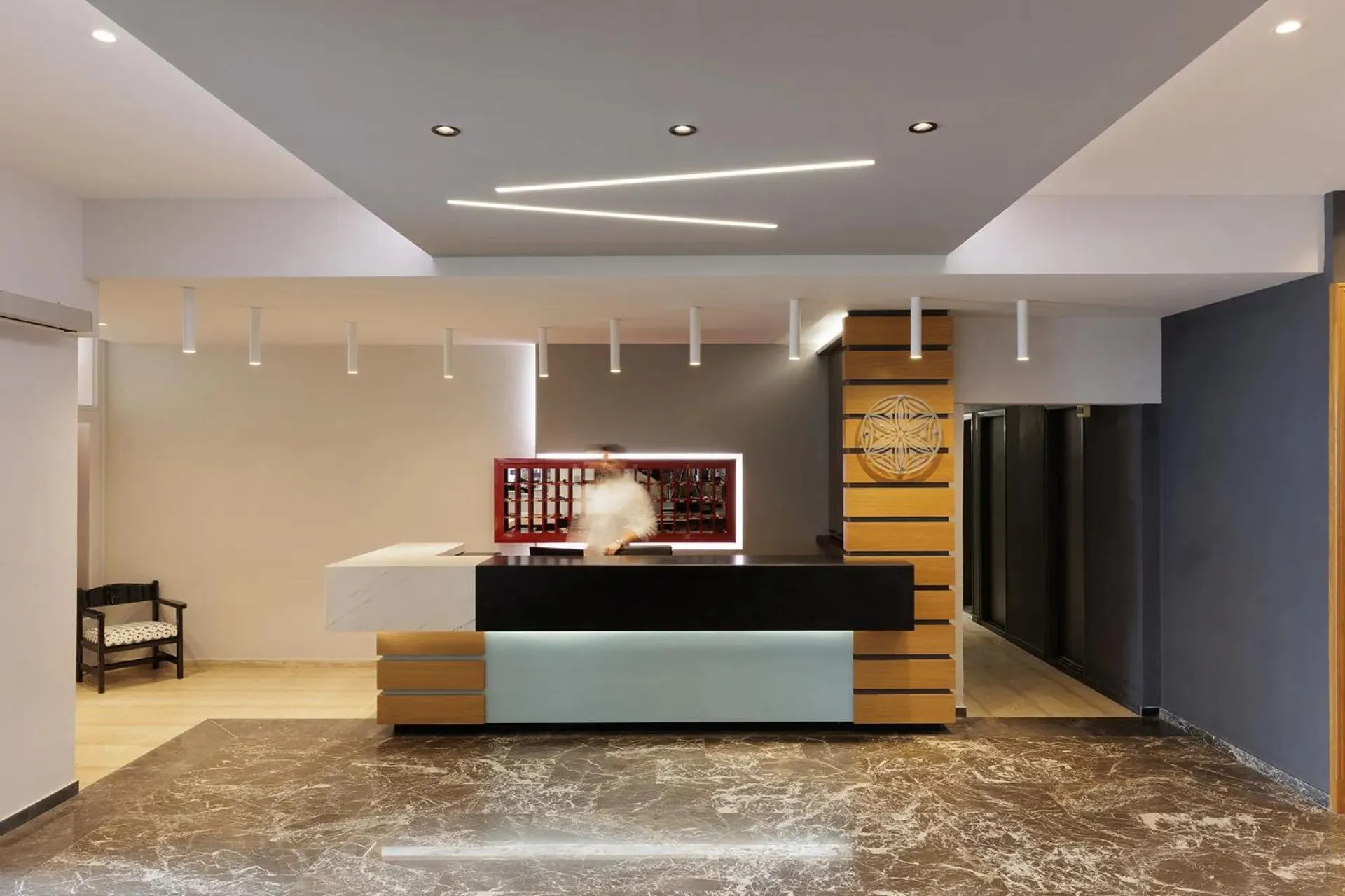 Lobby or reception in Aphrodite Beach Hotel Corfu