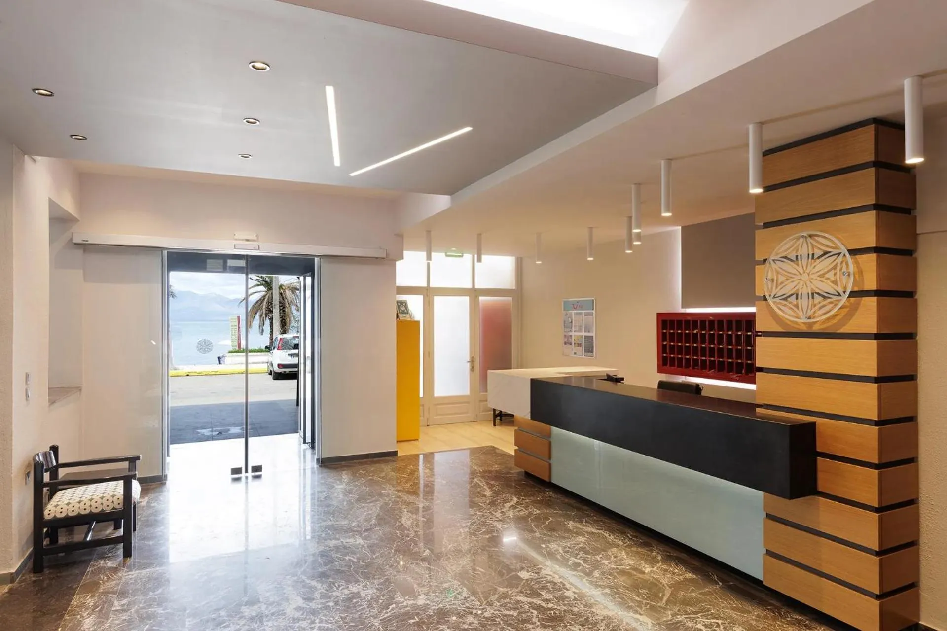 Lobby or reception in Aphrodite Beach Hotel Corfu
