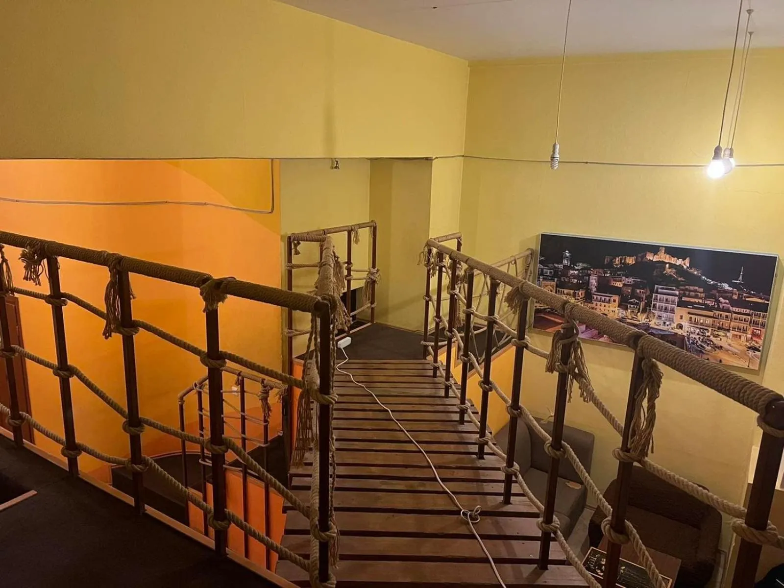 Seating area in Galaxy Hostel