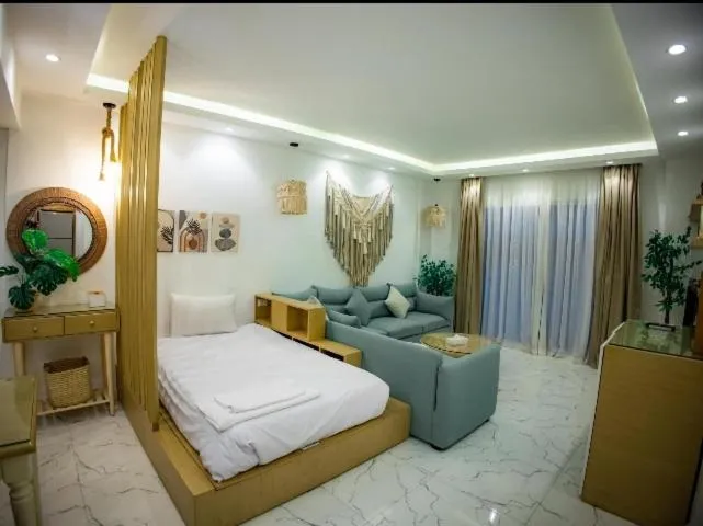 Bed in Beachfront Boho Style apartment in Fanadir Bay
