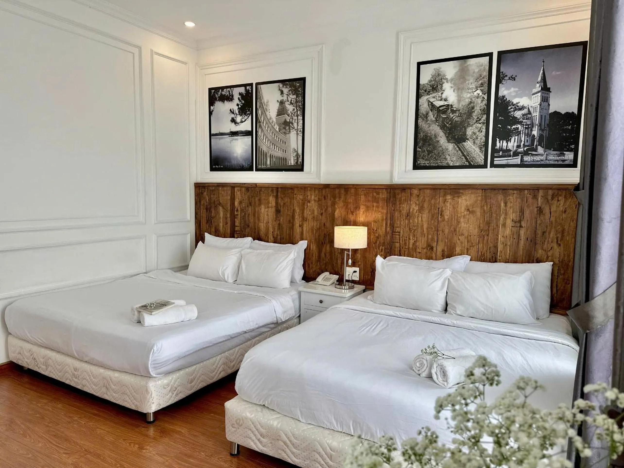 Bed in Moc Nha Minh Hotel Da Lat