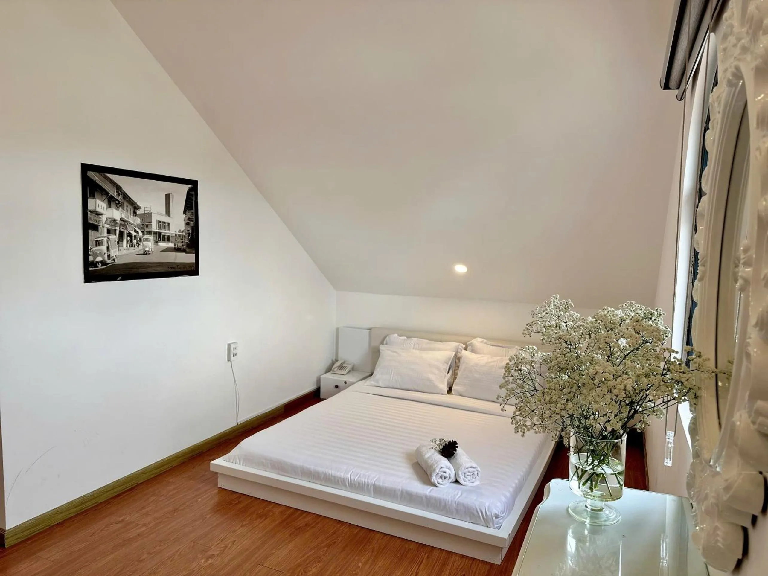 Bed in Moc Nha Minh Hotel Da Lat