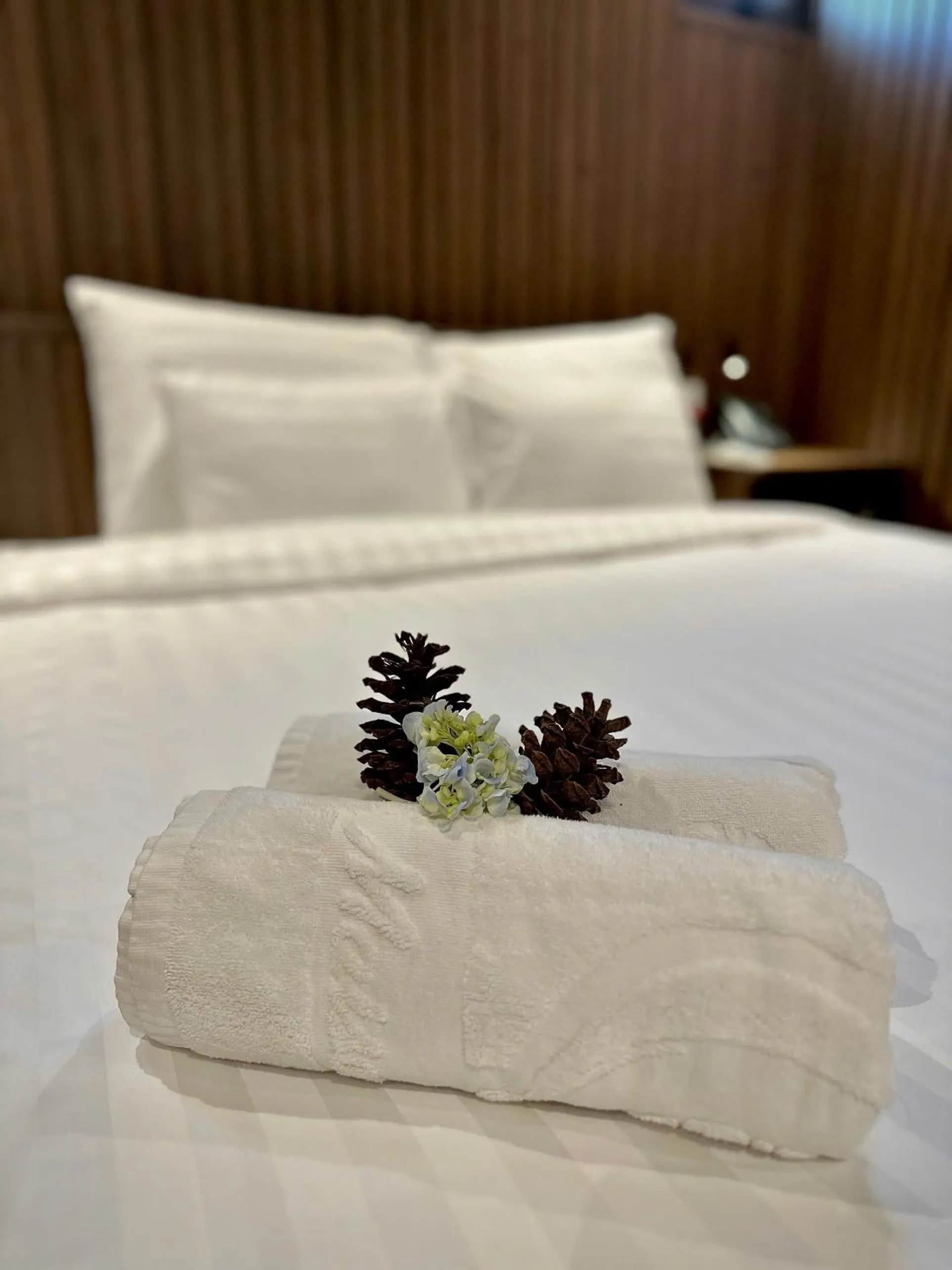 Bed in Moc Nha Minh Hotel Da Lat