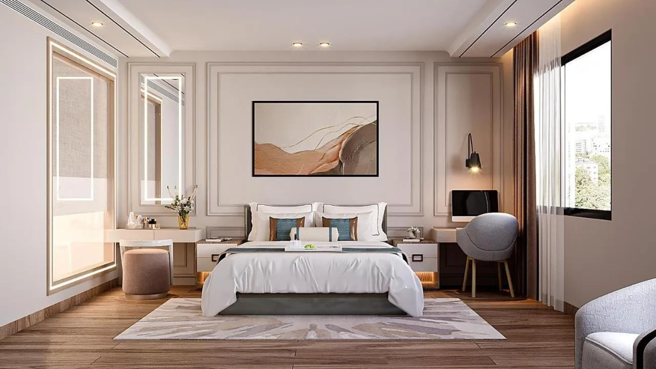 Bed in The Royal Velvet Hotel & Resort