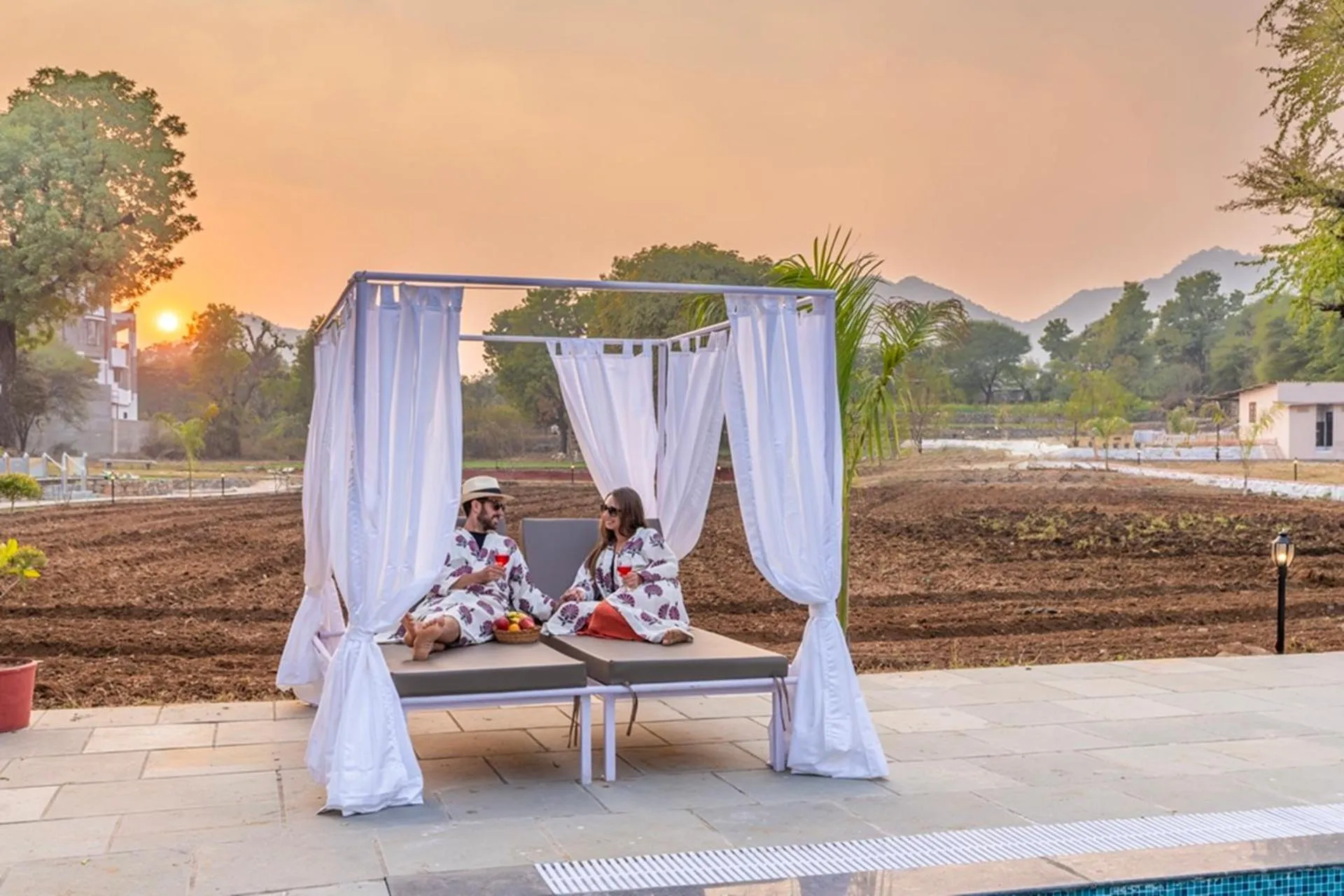 Pool view in Indulge Udaipur by Pack