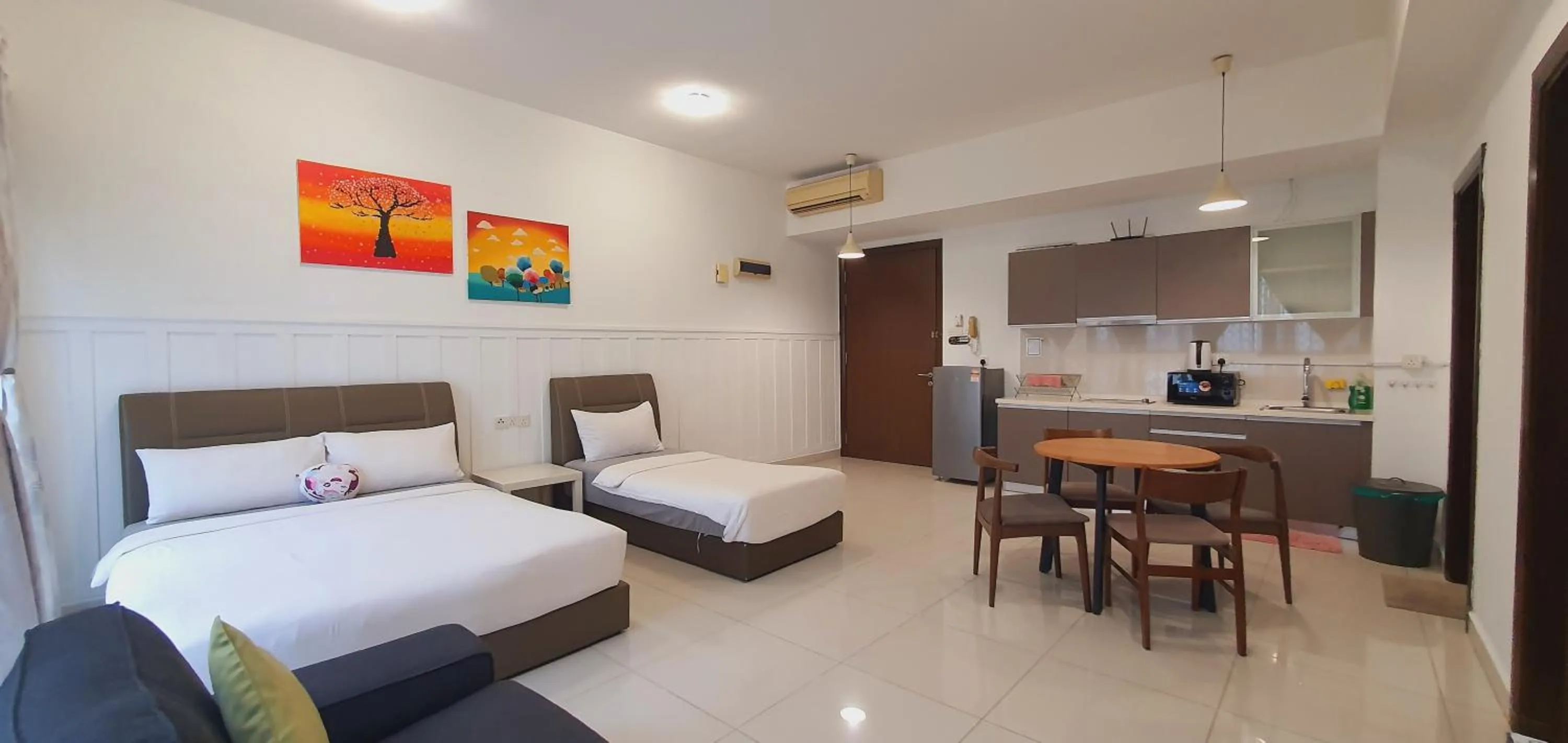 Kitchen or kitchenette, Bed in BEST KL City View at Regalia Residence