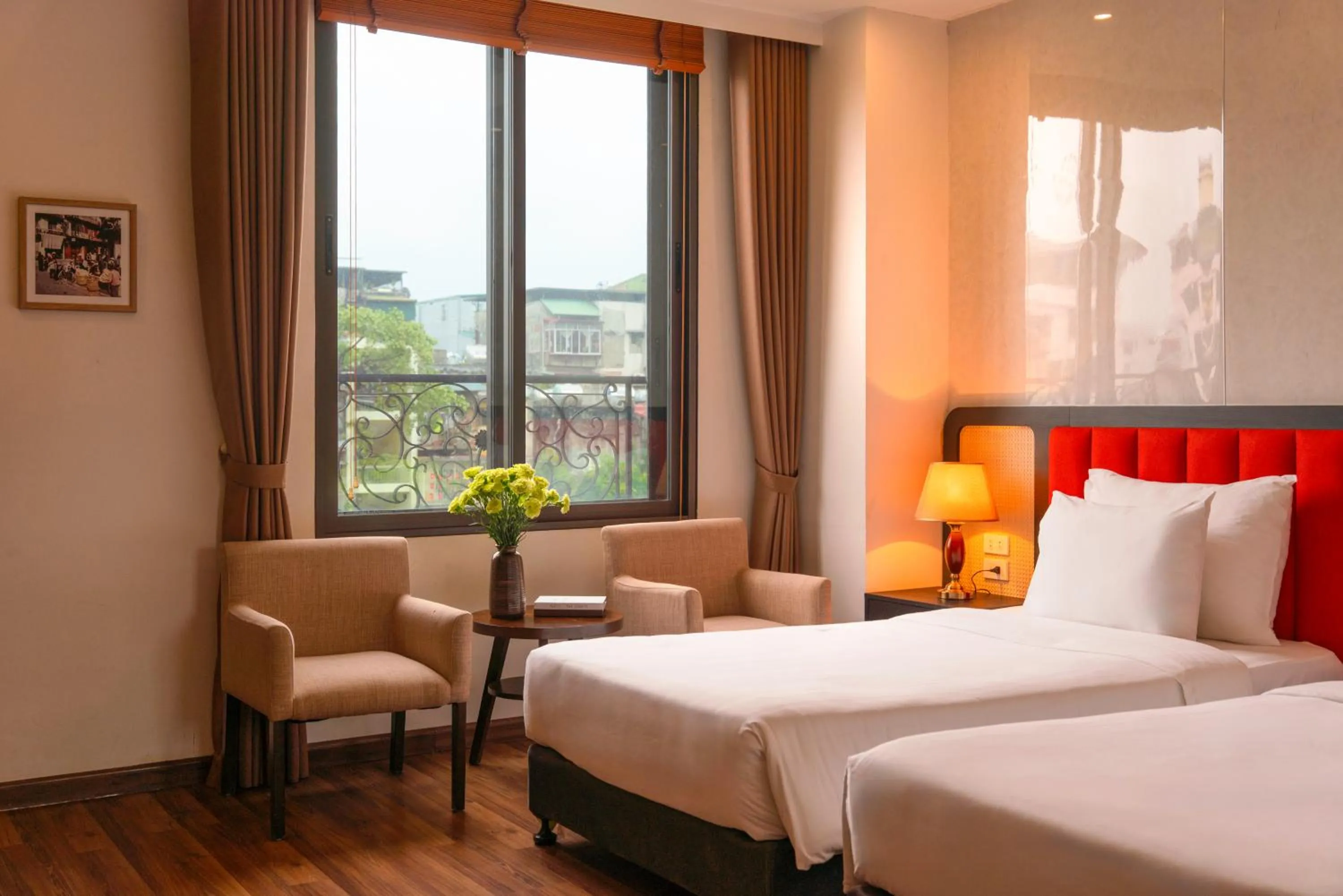 View (from property/room), Bed in The Embassy Hotel Hanoi
