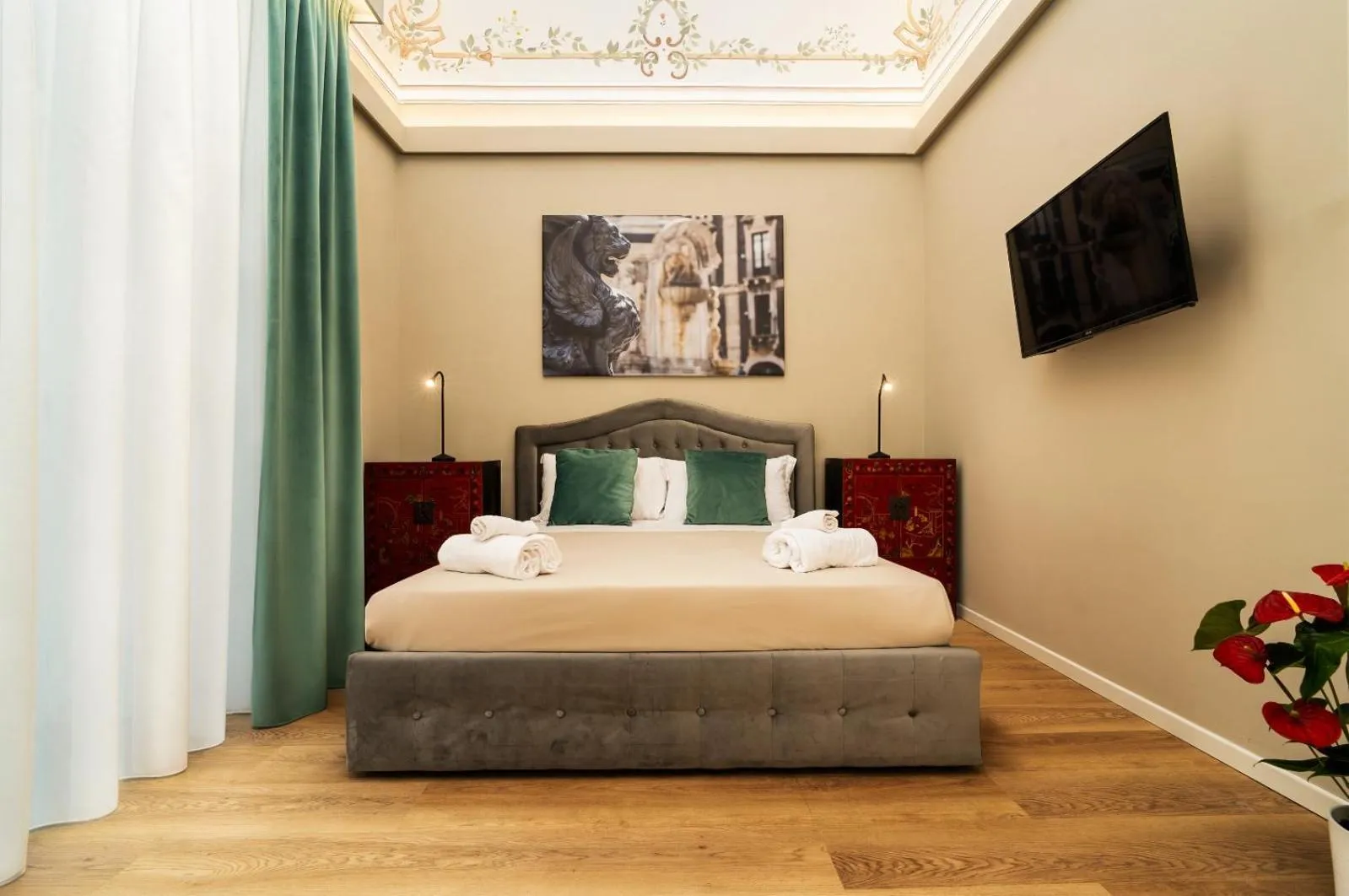 Bed in Archimedes suites