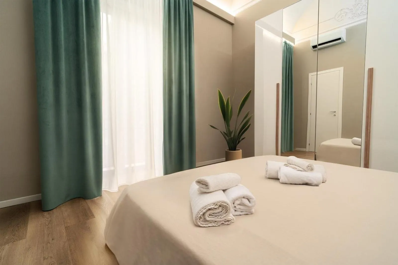 Bed in Archimedes suites