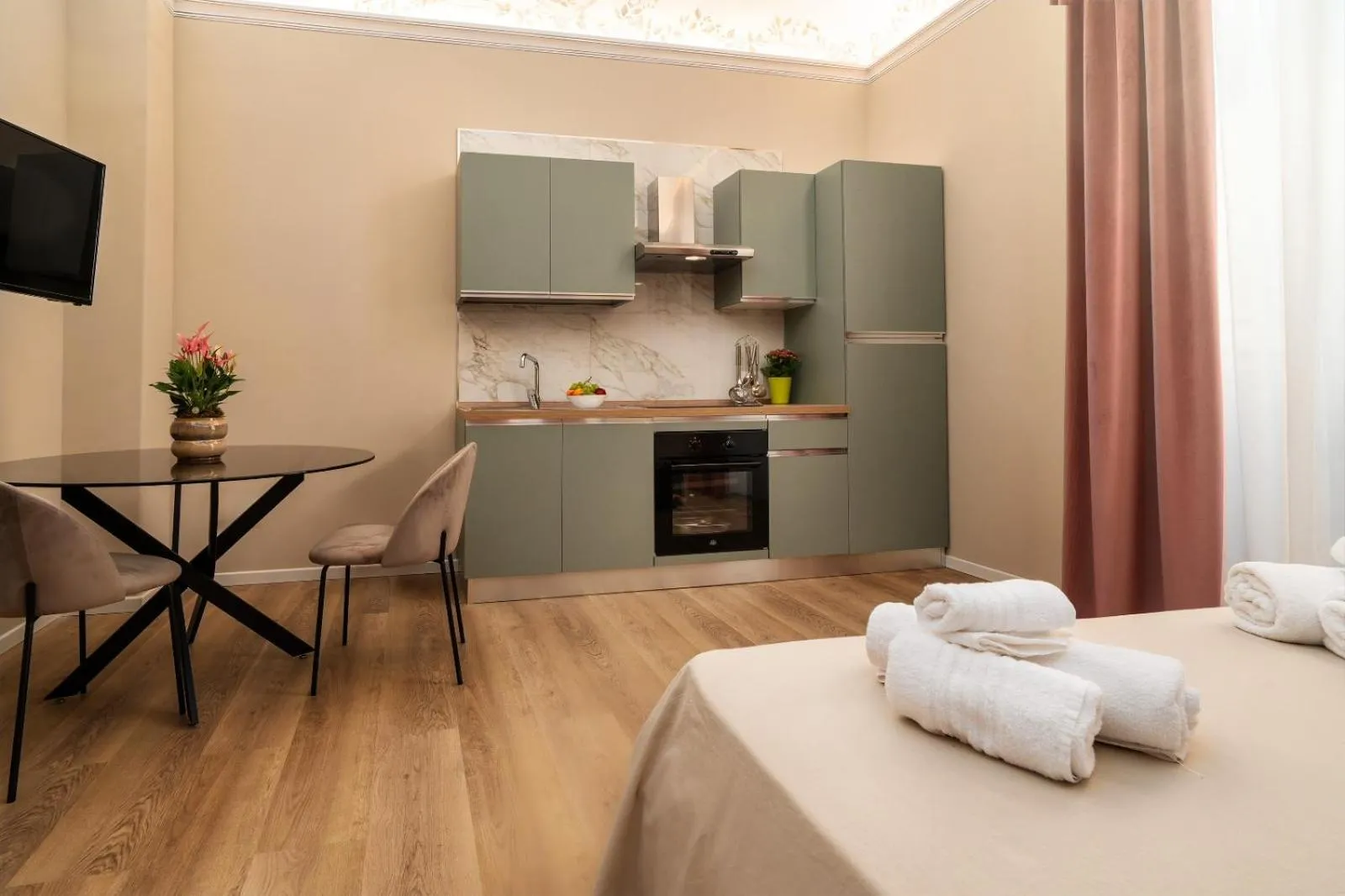 Bed in Archimedes suites