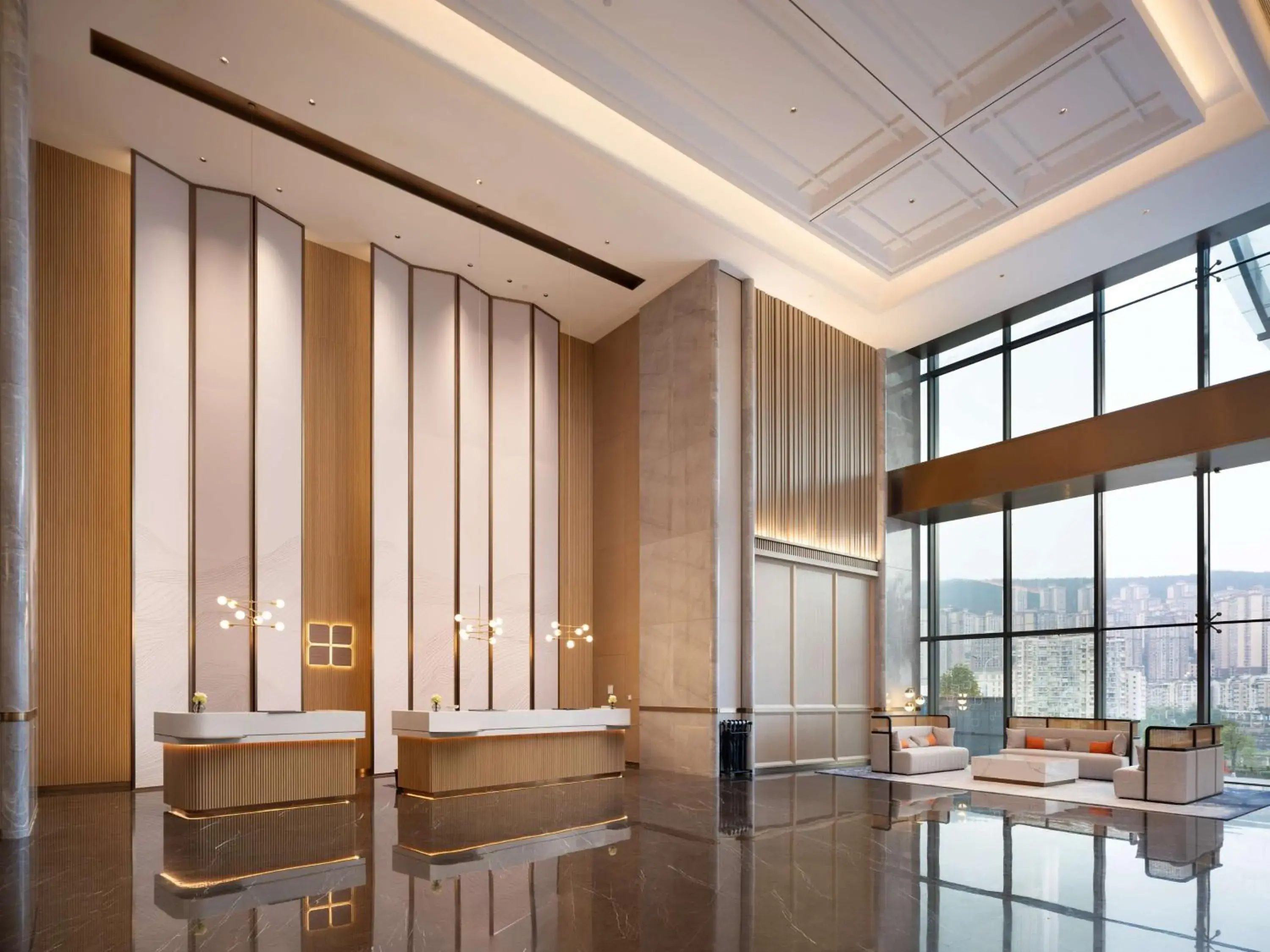 Lobby or reception in Hilton Garden Inn Bazhong Bazhou Lobby or reception in Hilton Garden Inn Bazhong Bazhou