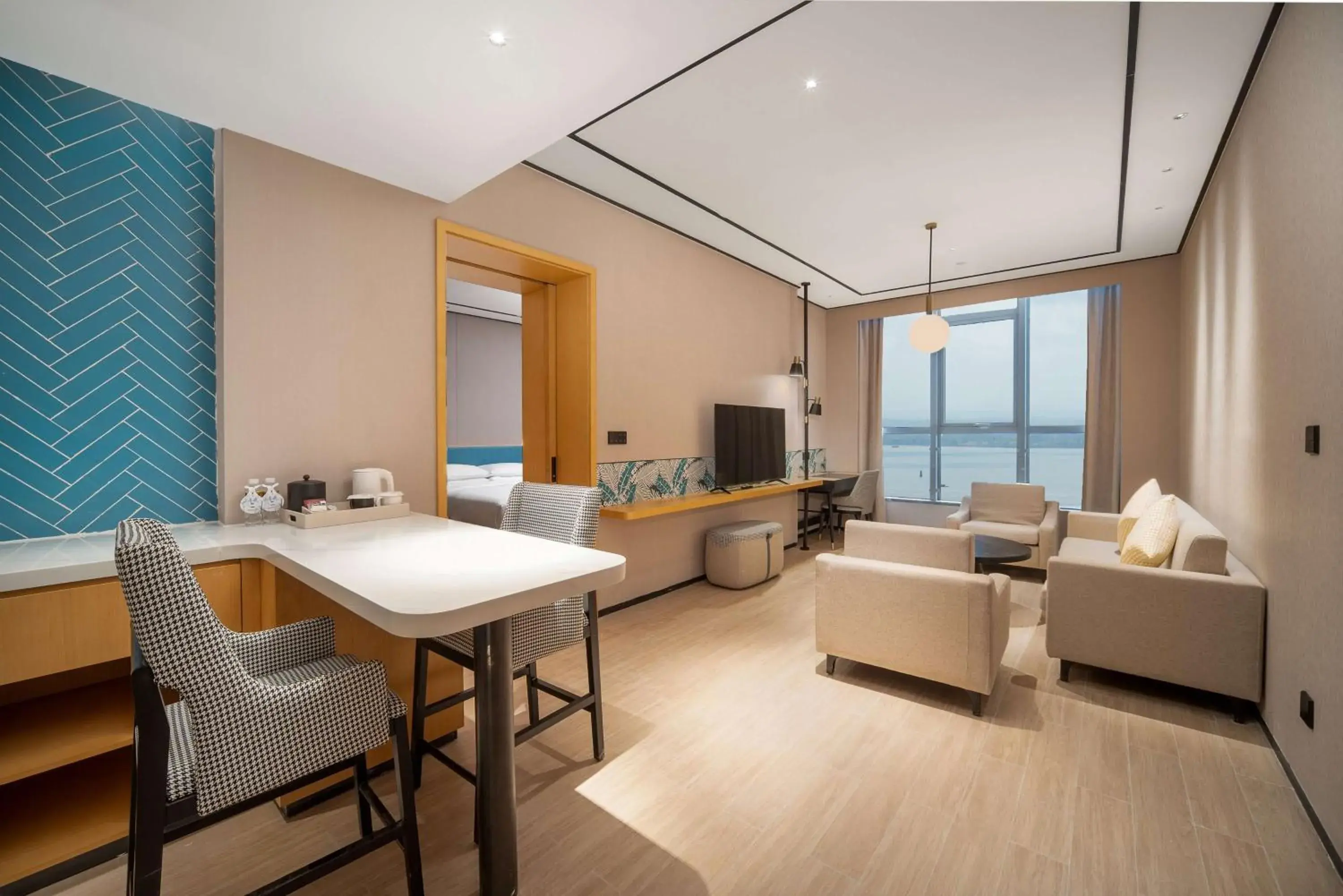 Living room in Hilton Garden Inn Danzhou Yangpu Living room in Hilton Garden Inn Danzhou Yangpu