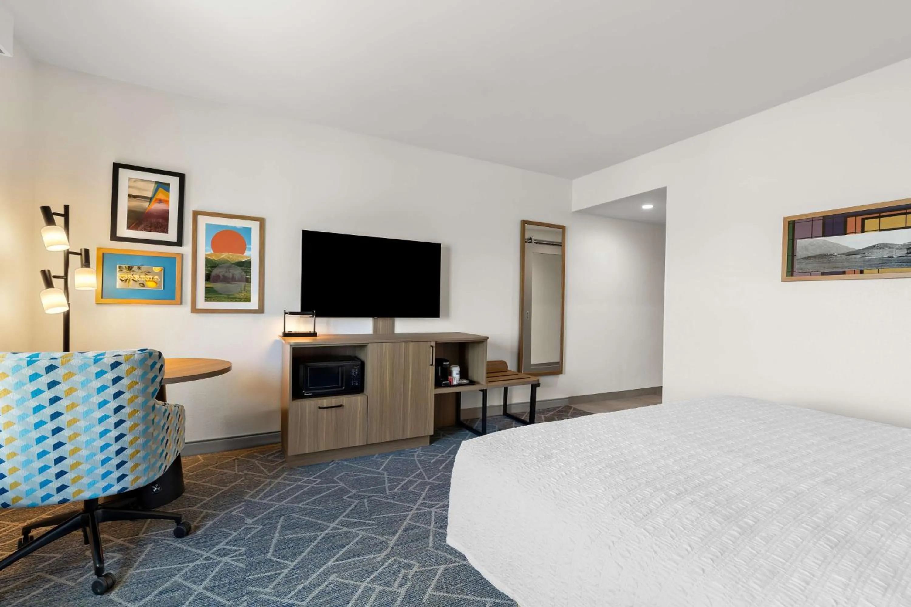 Bed in Hampton Inn & Suites Corona, Ca