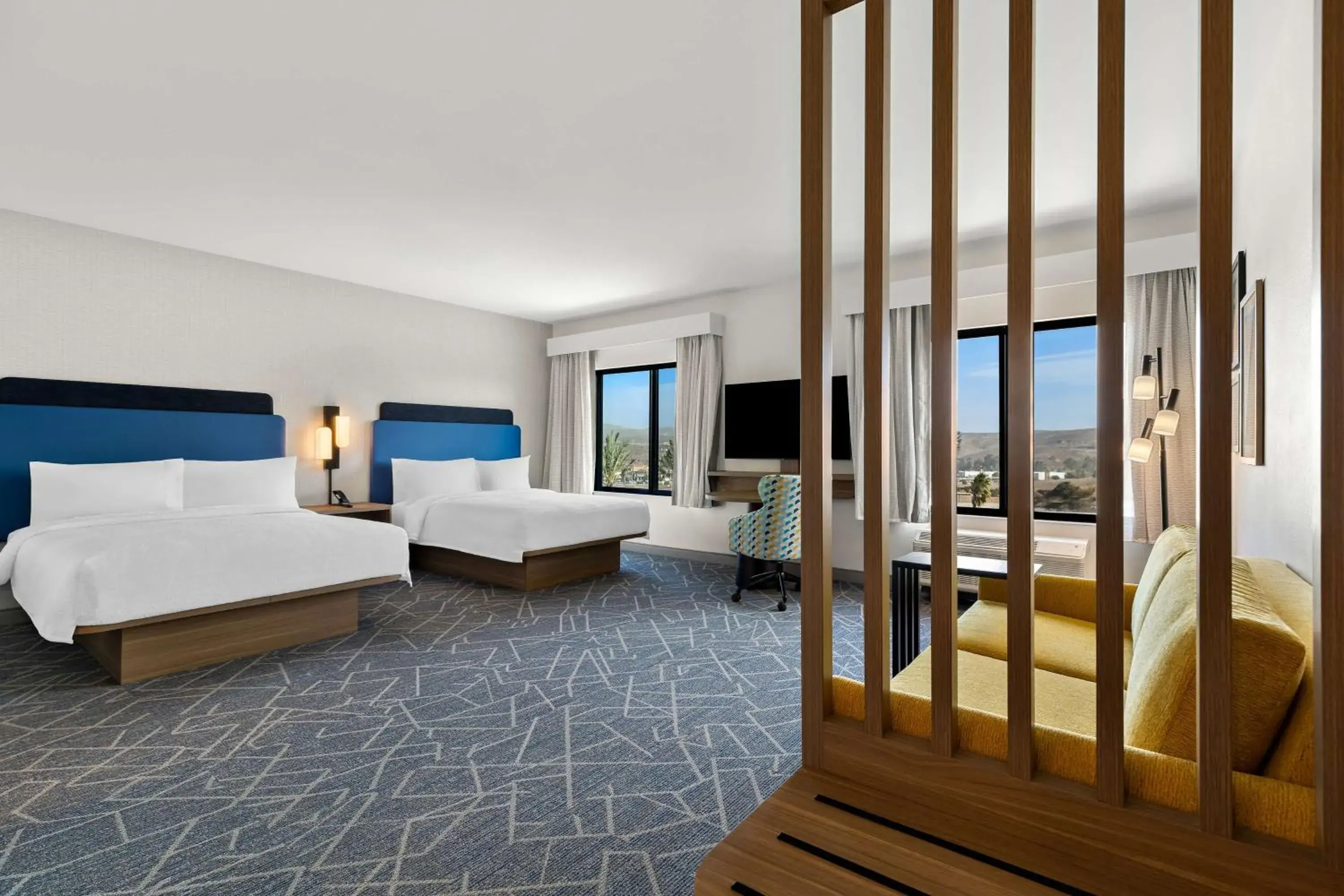 Queen Studio Suite with Two Queen Beds in Hampton Inn & Suites Corona, Ca Queen Studio Suite with Two Queen Beds in Hampton Inn & Suites Corona, Ca