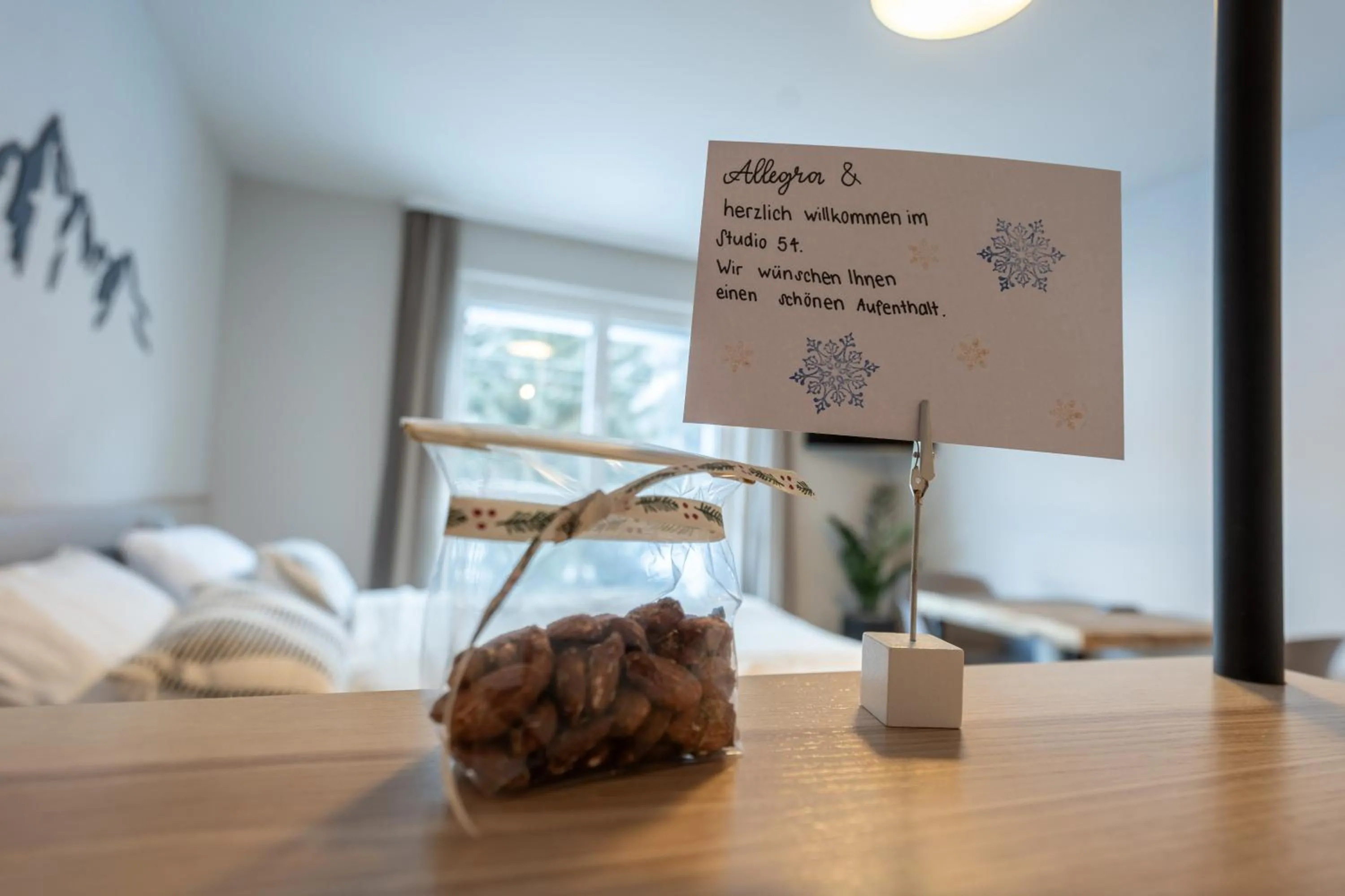 Bedroom, Bed in Studio 54 Davos