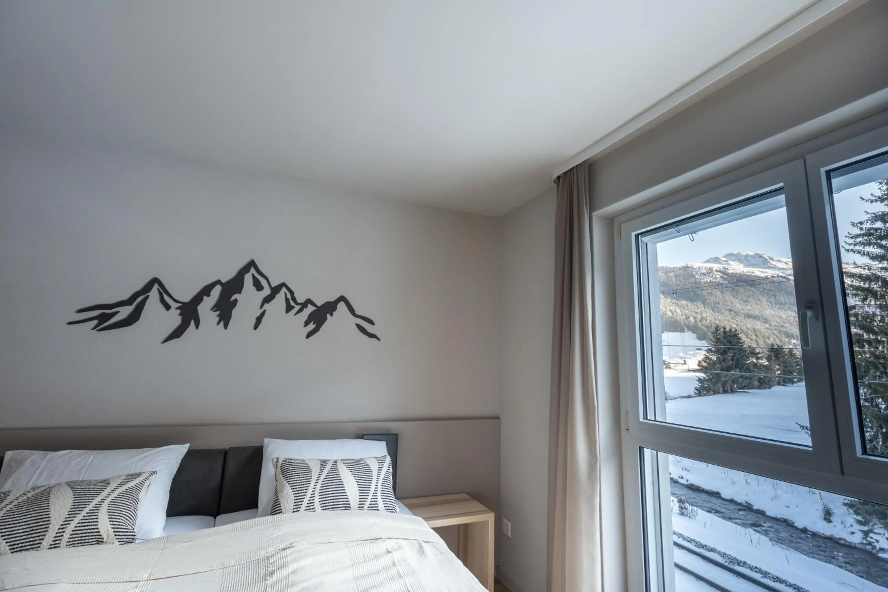 Bed in Studio 54 Davos