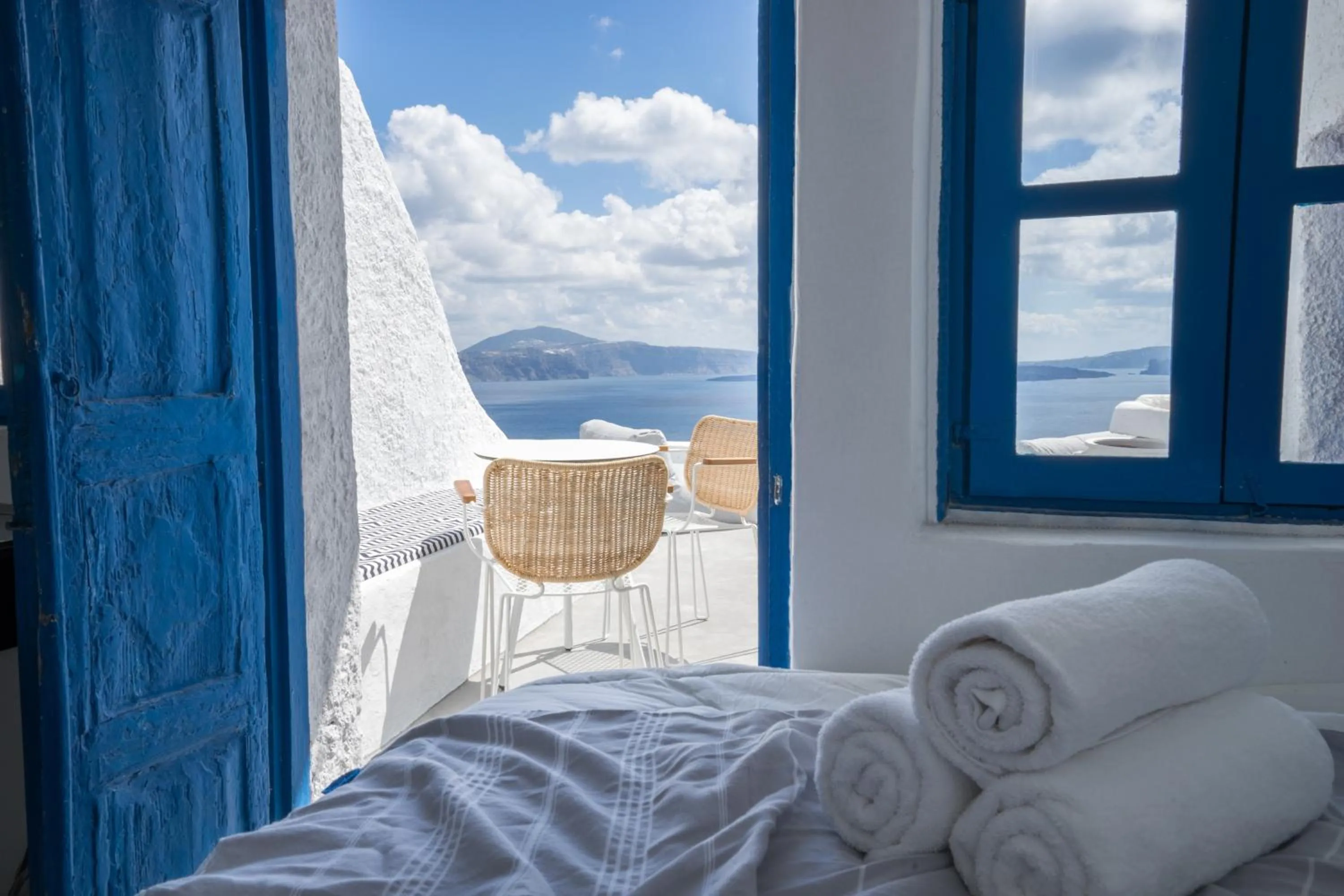 Patio, Bed in Gaia Suites