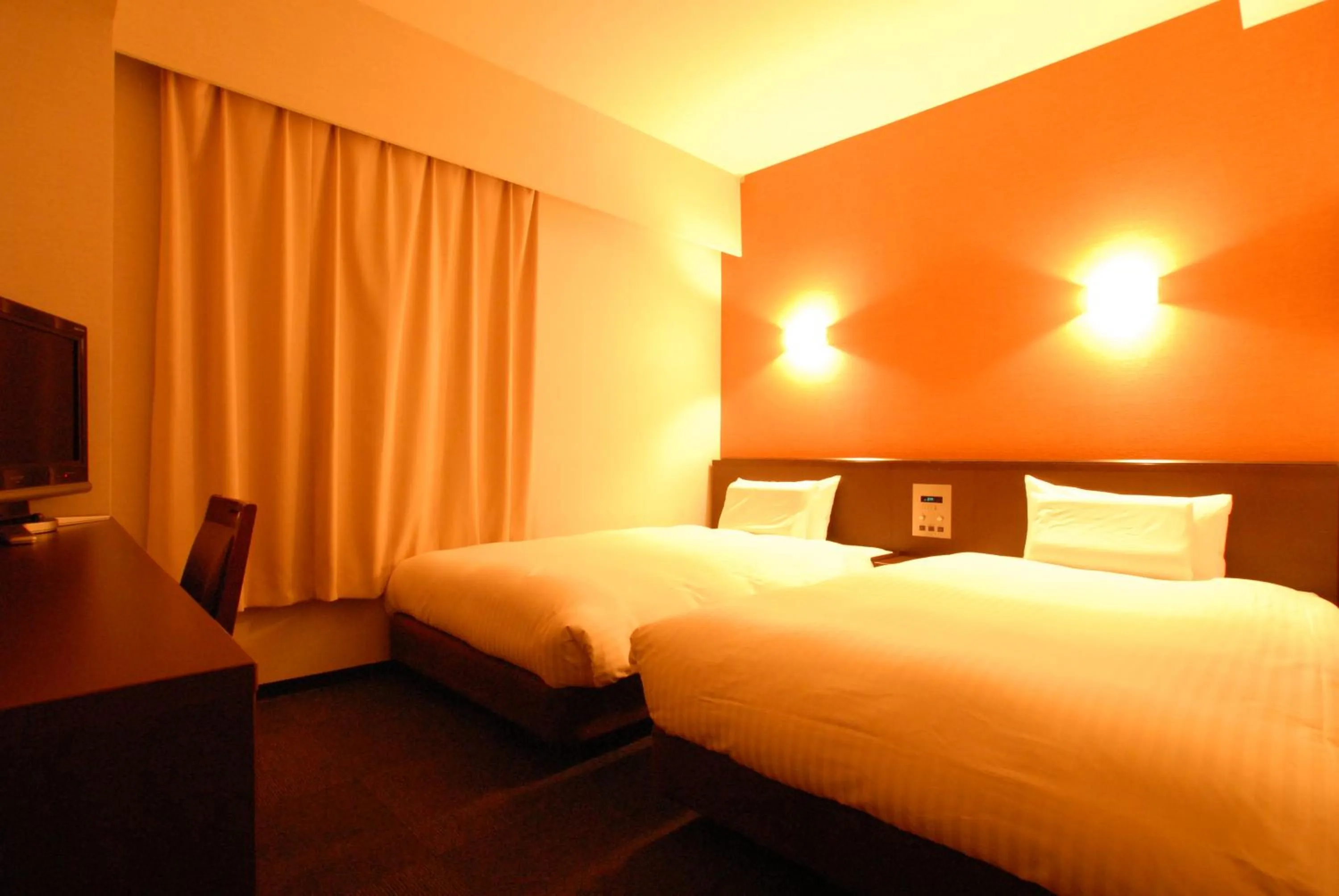 Bed in AB Hotel Mikawa Anjo Minamikan