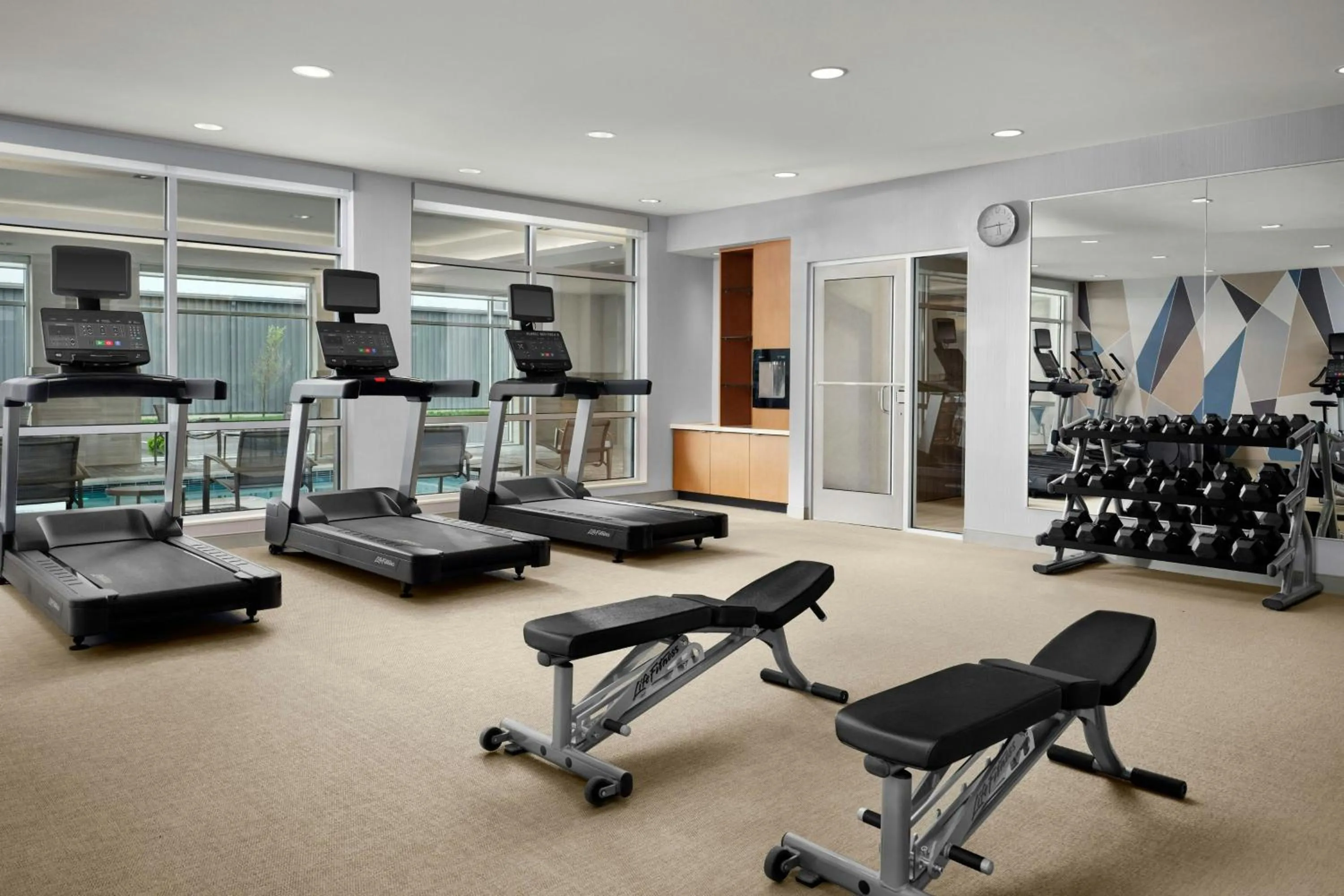 Fitness centre/facilities in SpringHill Suites by Marriot Troy Dayton