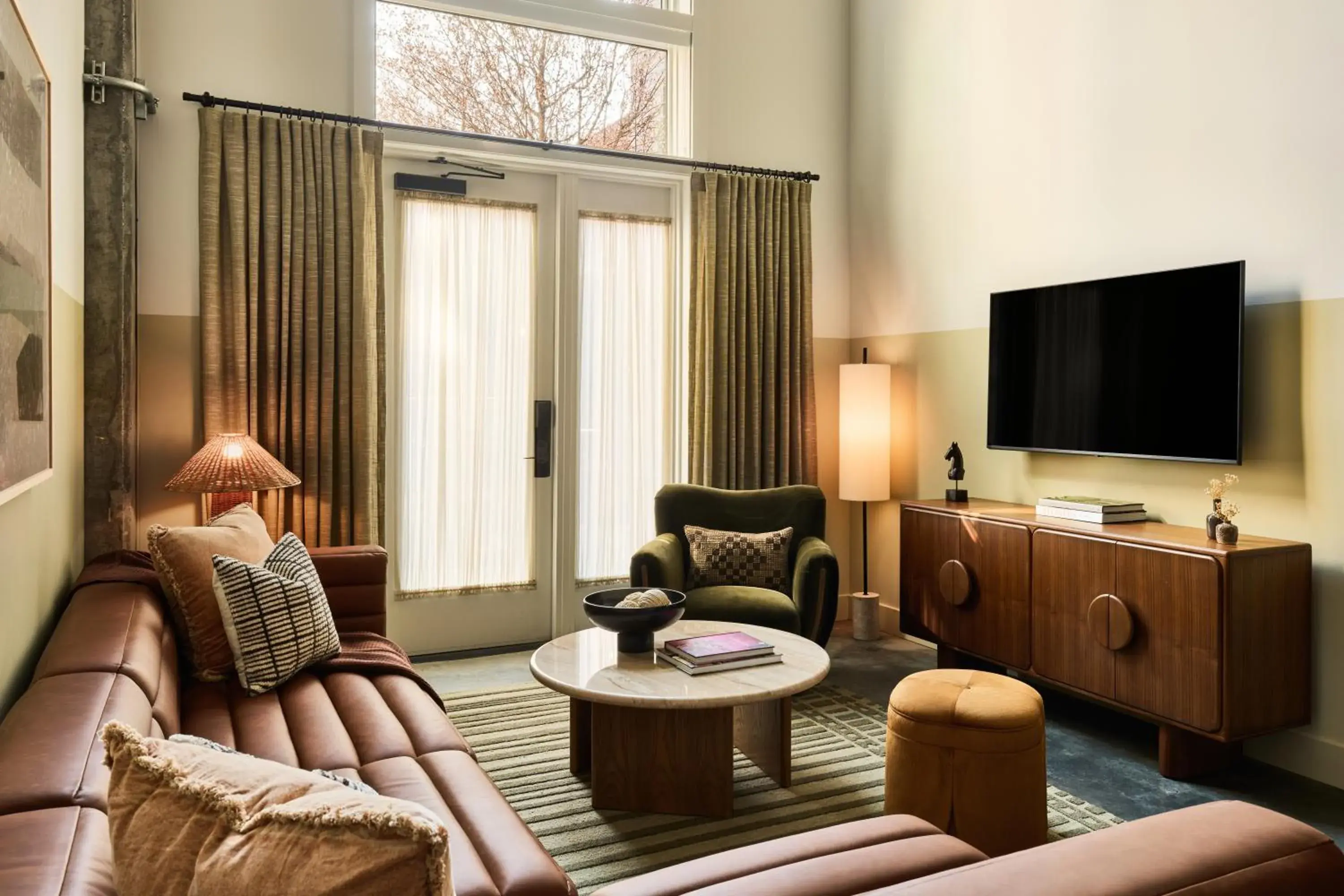 Two-Bedroom Bi-Level Loft Suite with Two Baths in The Ann Savannah, Apartments by Marriott Bonvoy Two-Bedroom Bi-Level Loft Suite with Two Baths in The Ann Savannah, Apartments by Marriott Bonvoy