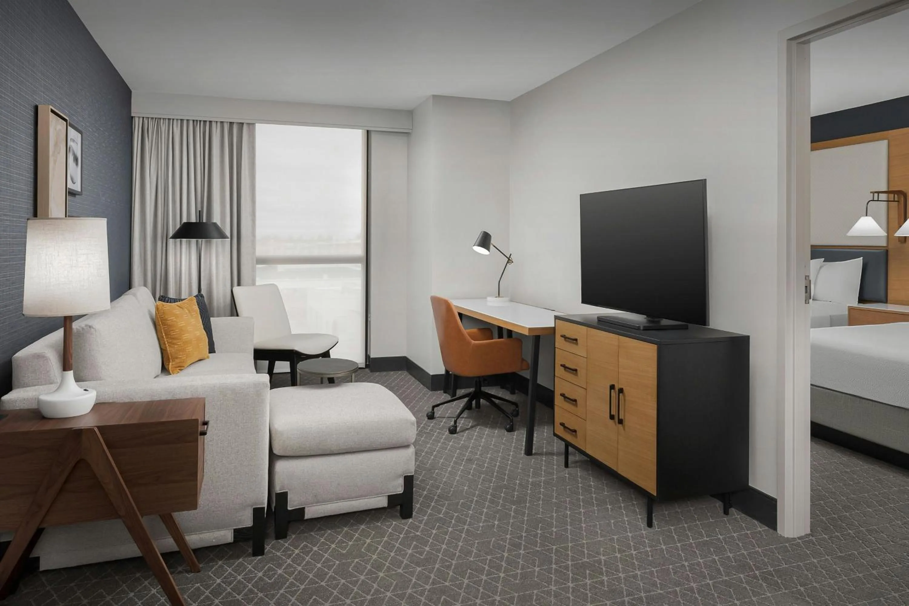 Living room, Bed in Residence Inn by Marriott Seattle Northgate Station