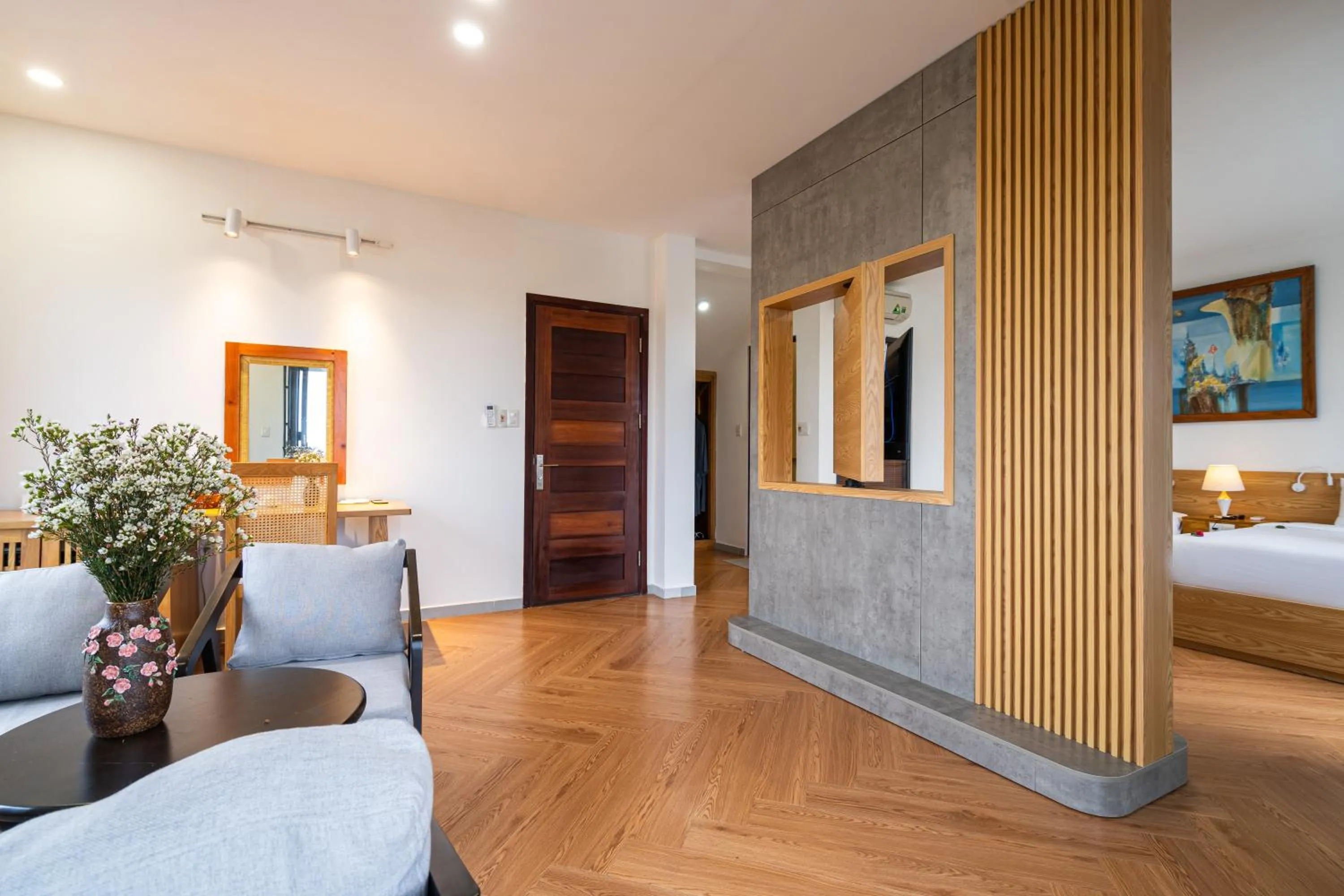 TV and multimedia, Bed in Palm Riverside Boutique