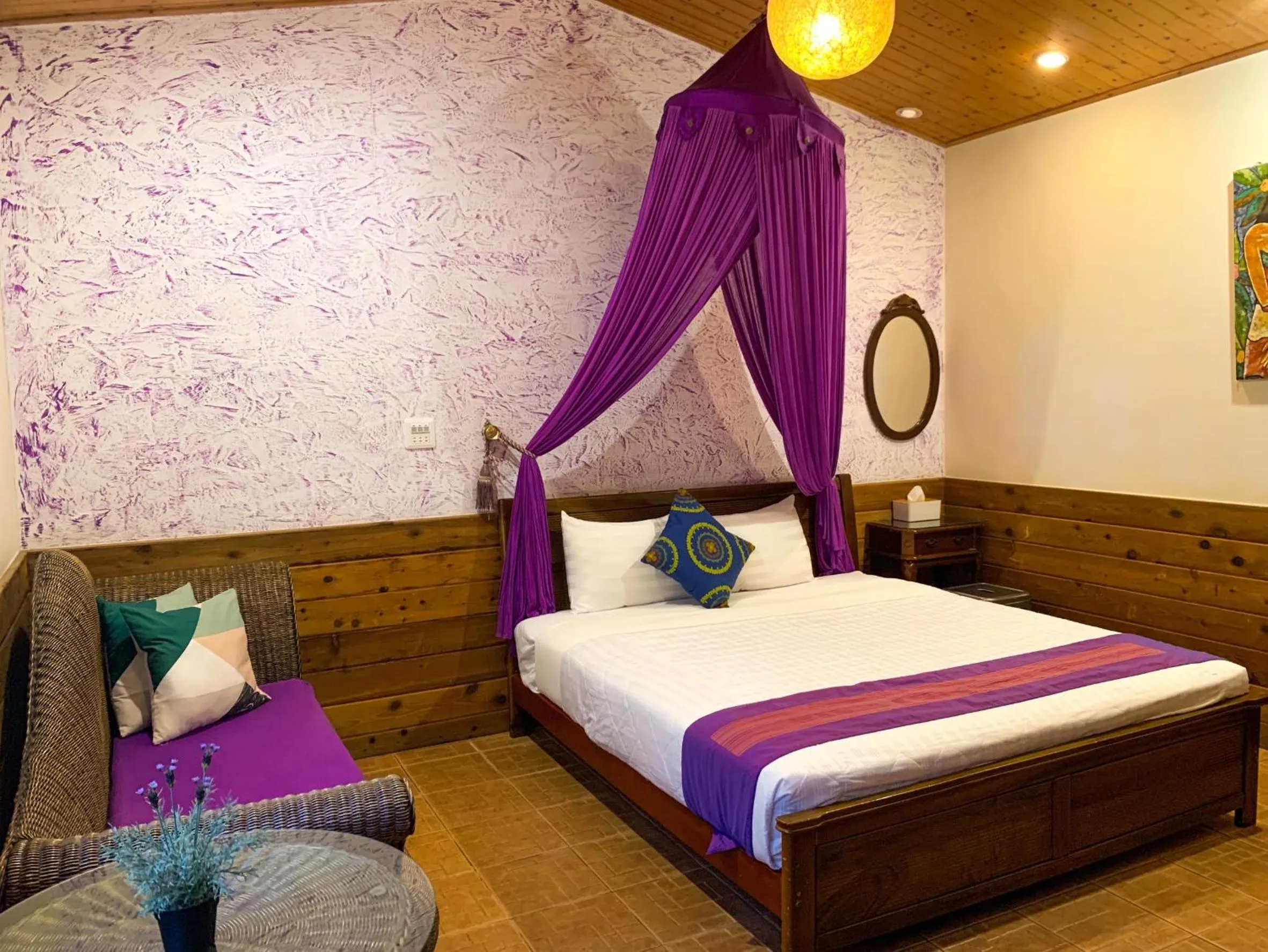 Bed in Xing Ji Bungalow