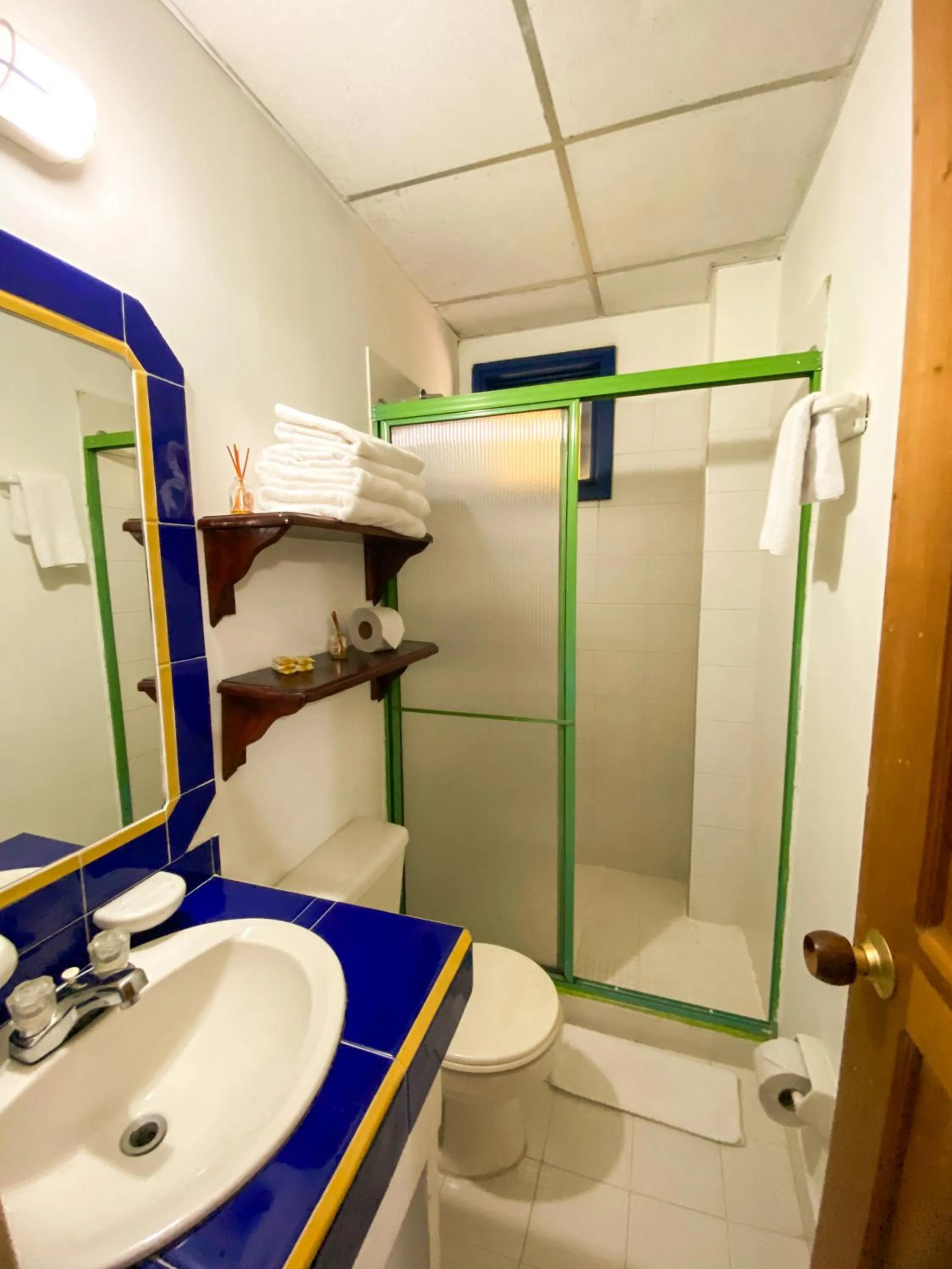 Shower in Ecohotel La Casona Pereira