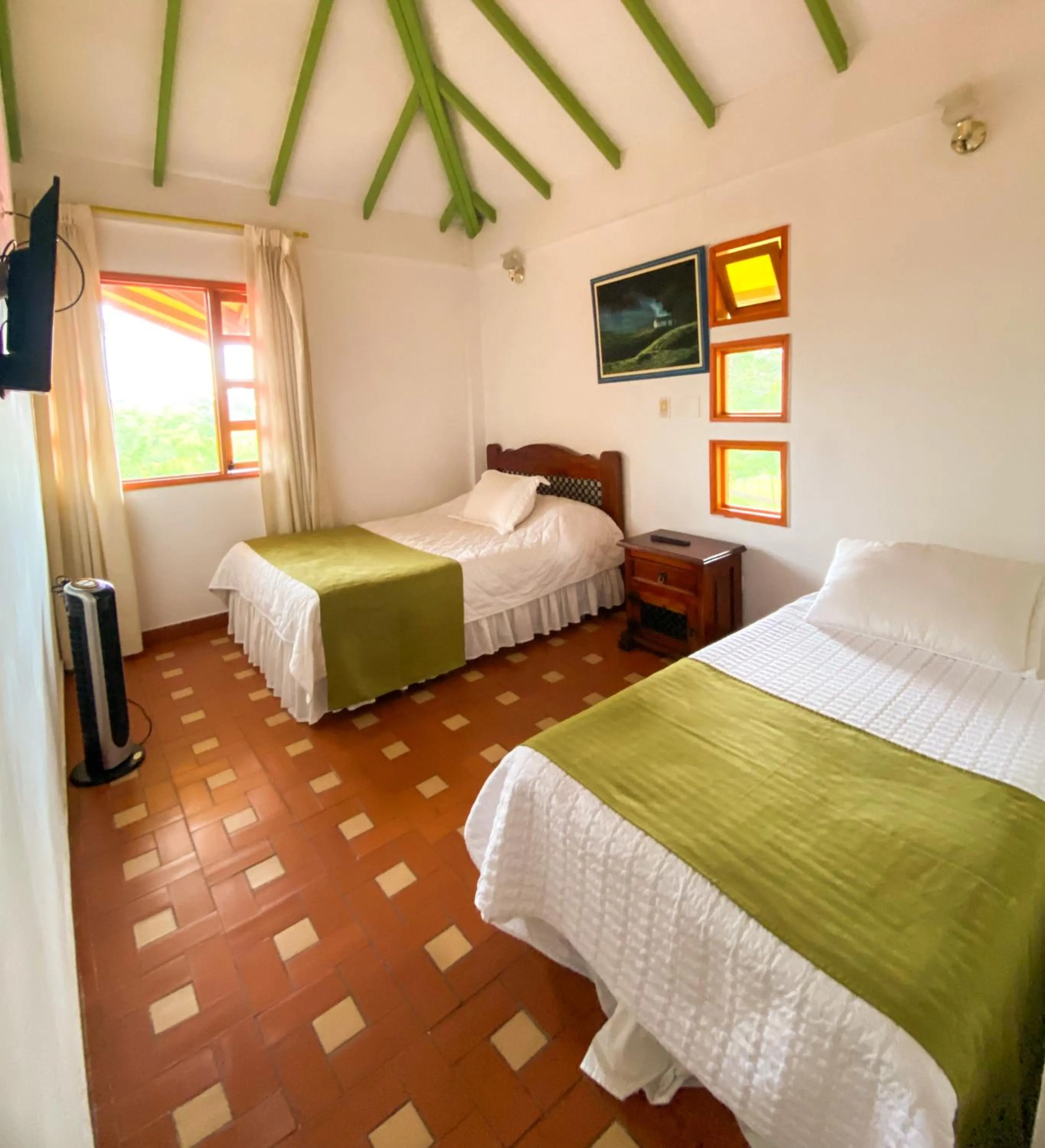 Bed in Ecohotel La Casona Pereira