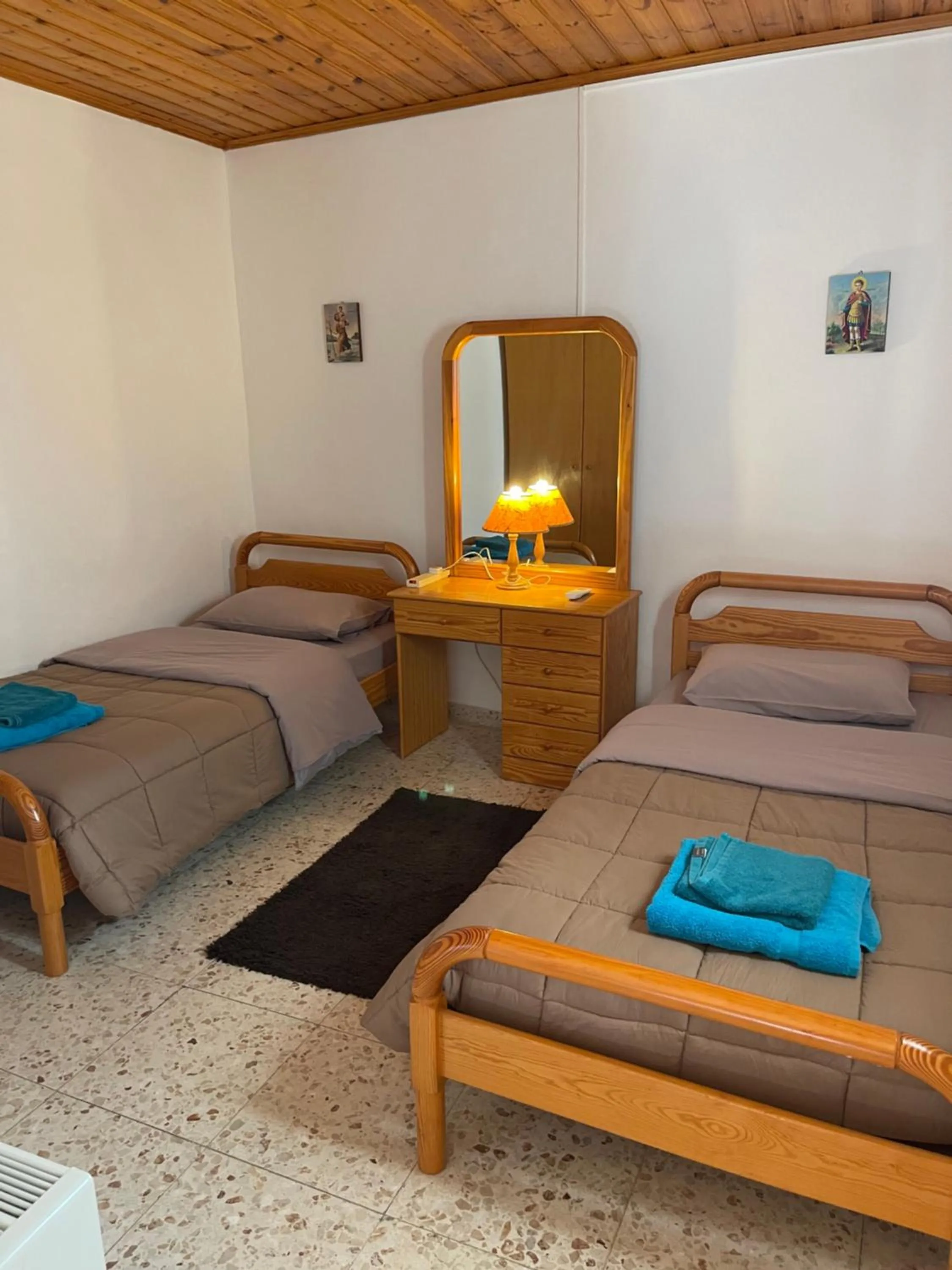 Bedroom, Bed in Omodos Village Houses